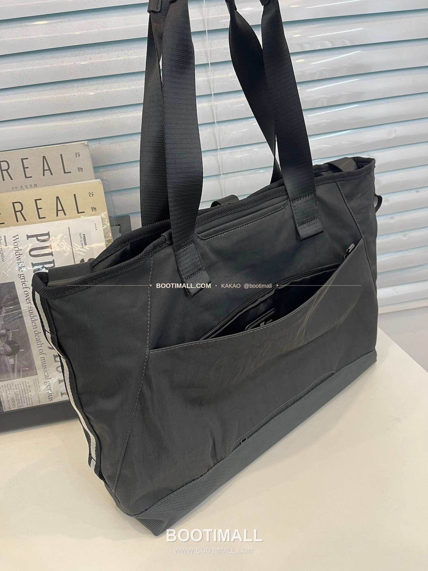 투미 알파브라보 나일론 멀티포켓 블랙 토트백 Tumi Alpha Bravo Nylon Multi Pocket Black Tote Bag 44cm 8