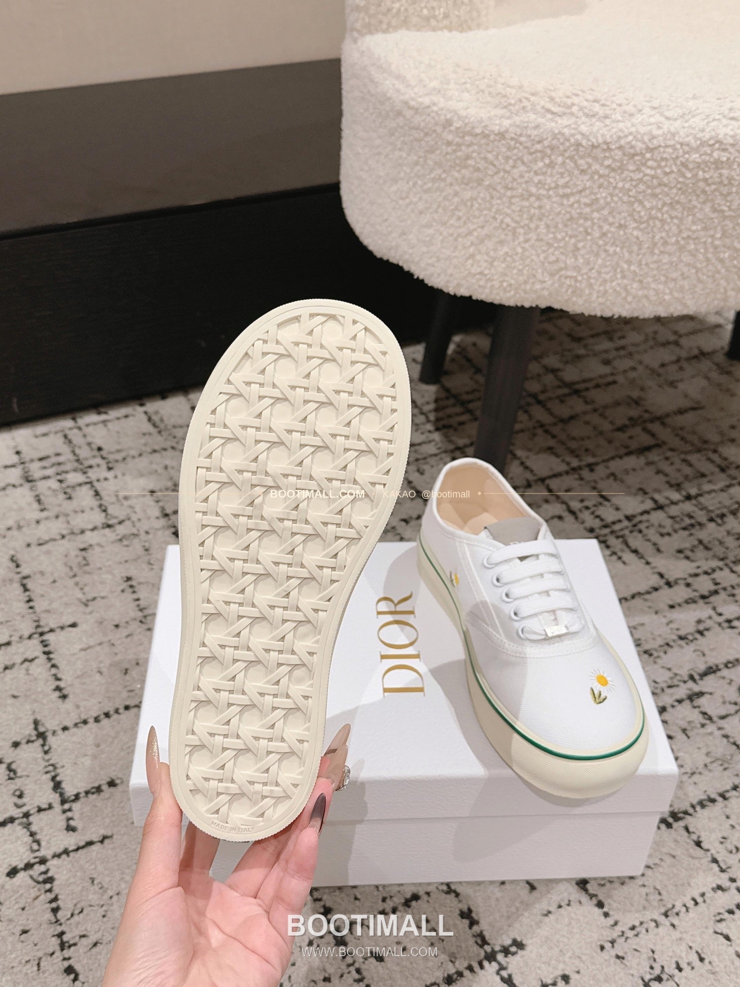 디올 2026SS 코튼 클로버 자수 로우탑 스니커즈 Dior 2026 SS Cotton Clover Embroidered Low-Top Sneakers 9