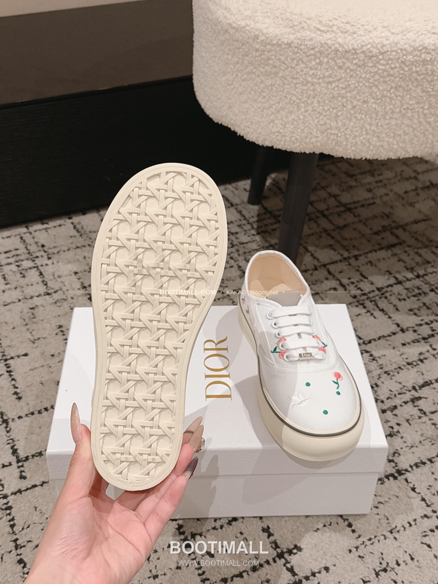 디올 2026SS 코튼 클로버 자수 로우탑 스니커즈 Dior 2026 SS Cotton Clover Embroidered Low-Top Sneakers 9