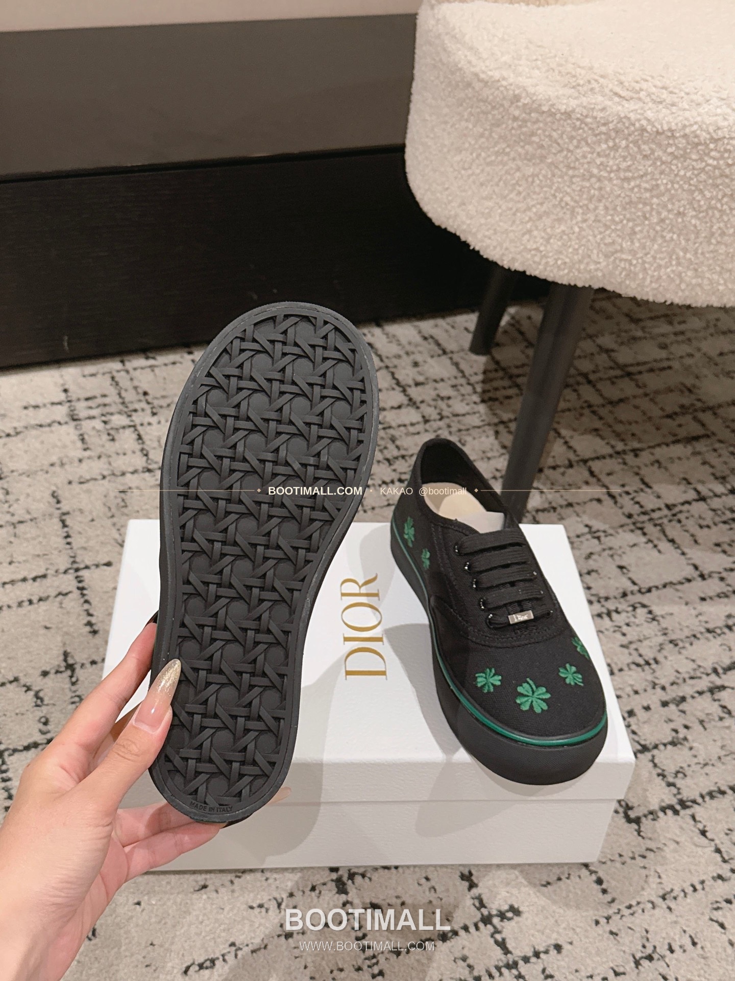 디올 2026SS 코튼 클로버 자수 로우탑 스니커즈 Dior 2026 SS Cotton Clover Embroidered Low-Top Sneakers 9