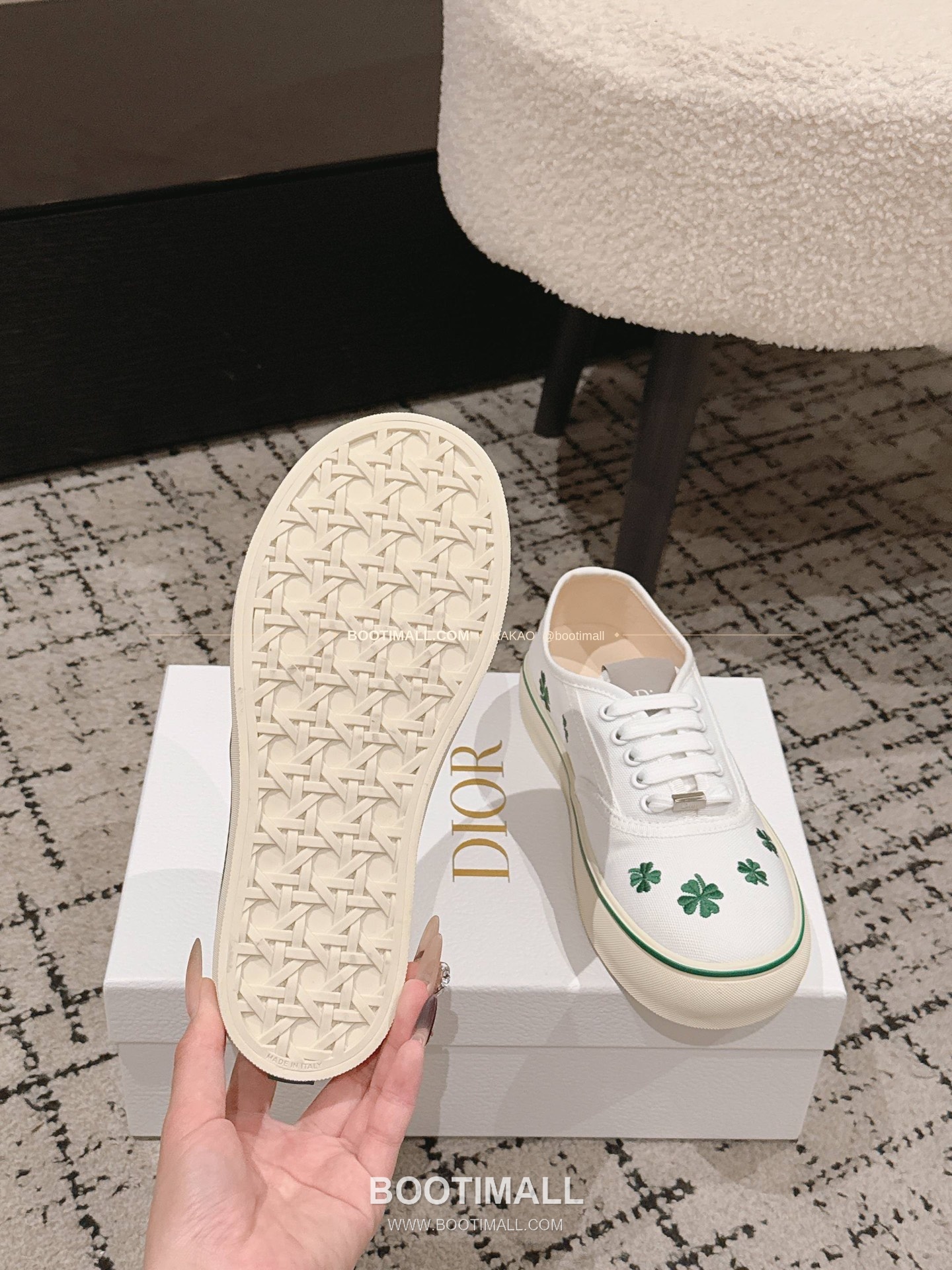 디올 2026SS 코튼 클로버 자수 로우탑 스니커즈 Dior 2026 SS Cotton Clover Embroidered Low-Top Sneakers 9