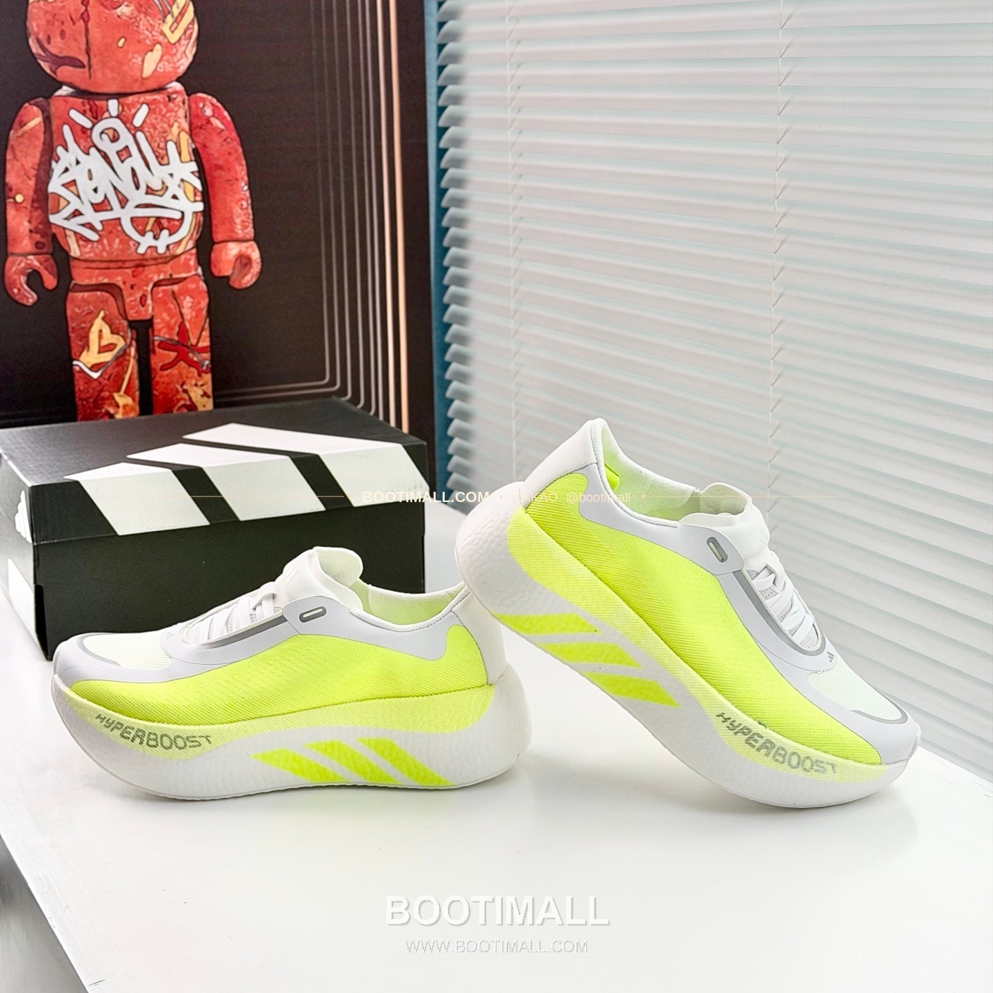 아디다스 2026SS 메쉬 니트 부스트 쿠셔닝 화이트 그린 스니커즈 Adidas 2026 SS Mesh Knit Boost Cushioning White Green Sneakers 6