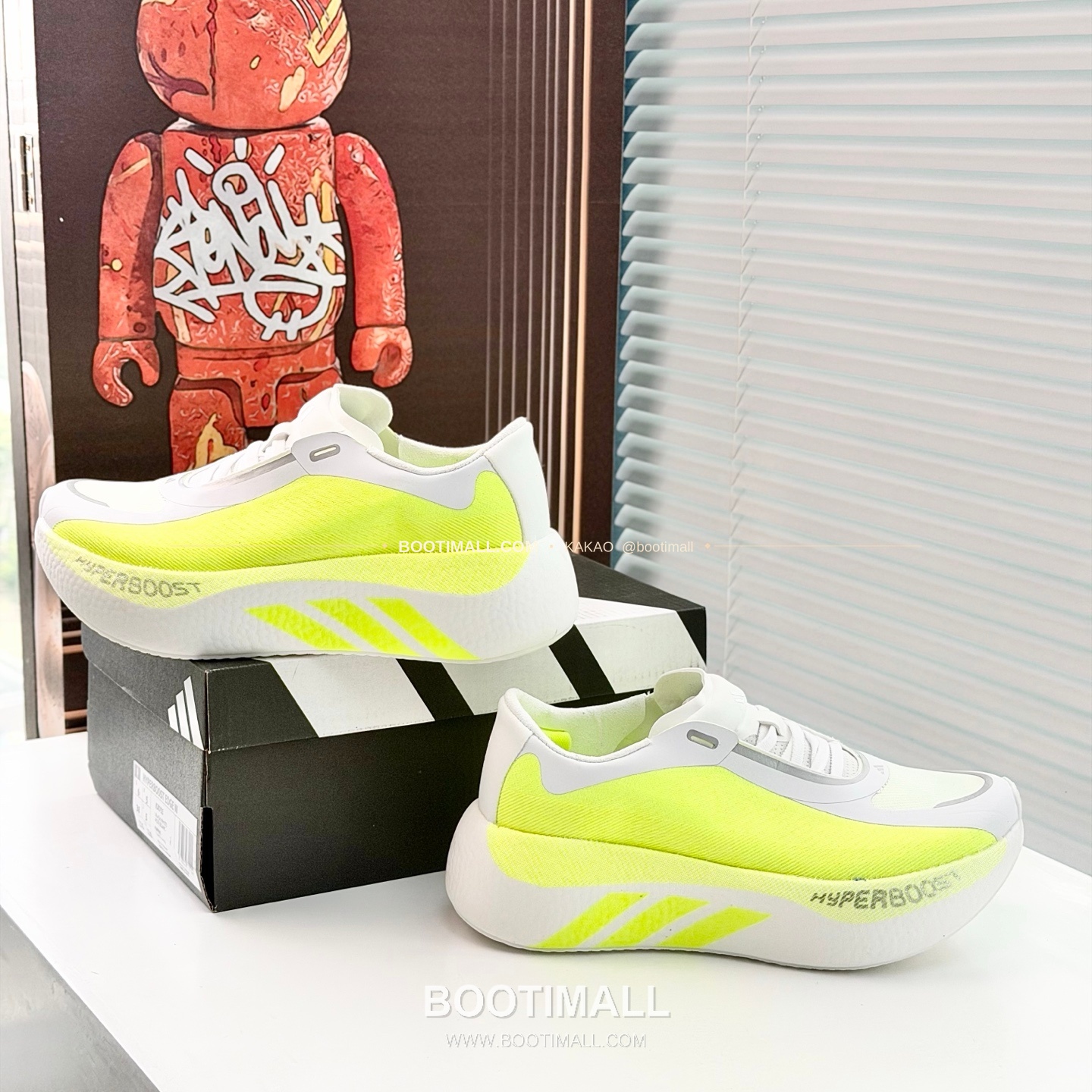 아디다스 2026SS 메쉬 니트 부스트 쿠셔닝 화이트 그린 스니커즈 Adidas 2026 SS Mesh Knit Boost Cushioning White Green Sneakers 7