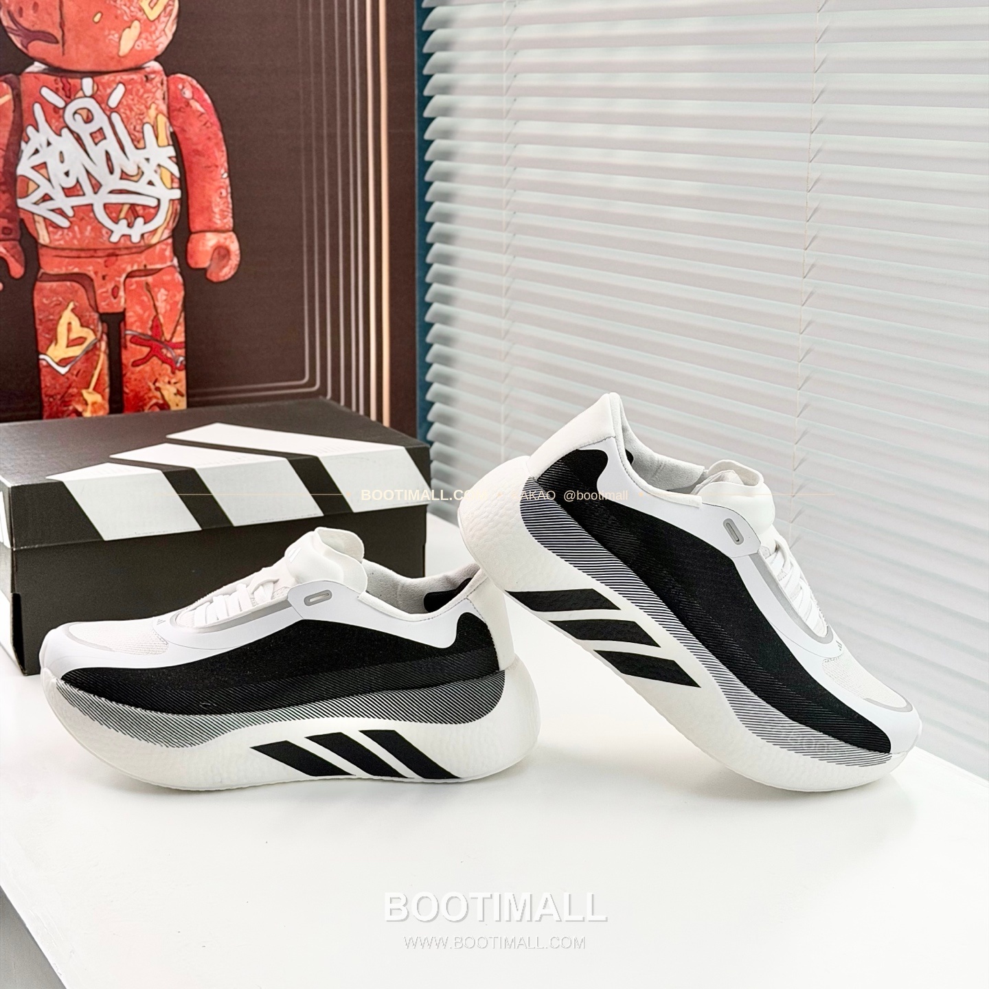 아디다스 2026SS 메쉬 니트 부스트 쿠셔닝 화이트 그린 스니커즈 Adidas 2026 SS Mesh Knit Boost Cushioning White Green Sneakers 6