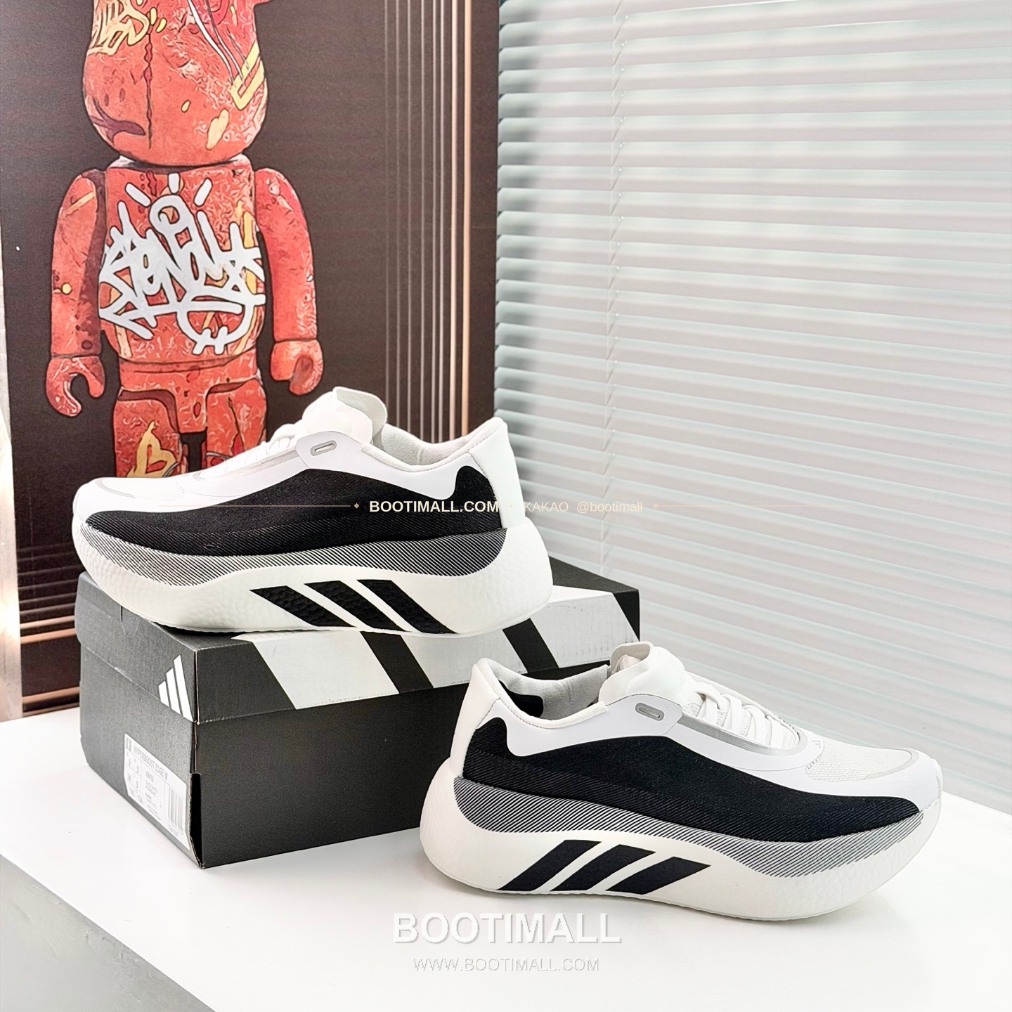 아디다스 2026SS 메쉬 니트 부스트 쿠셔닝 화이트 그린 스니커즈 Adidas 2026 SS Mesh Knit Boost Cushioning White Green Sneakers 7