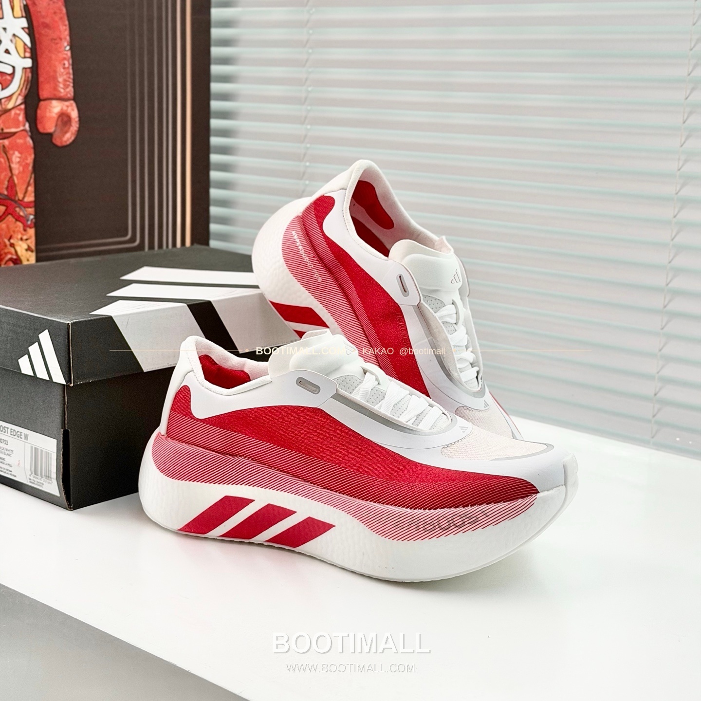 아디다스 2026SS 메쉬 니트 부스트 쿠셔닝 화이트 그린 스니커즈 Adidas 2026 SS Mesh Knit Boost Cushioning White Green Sneakers 4