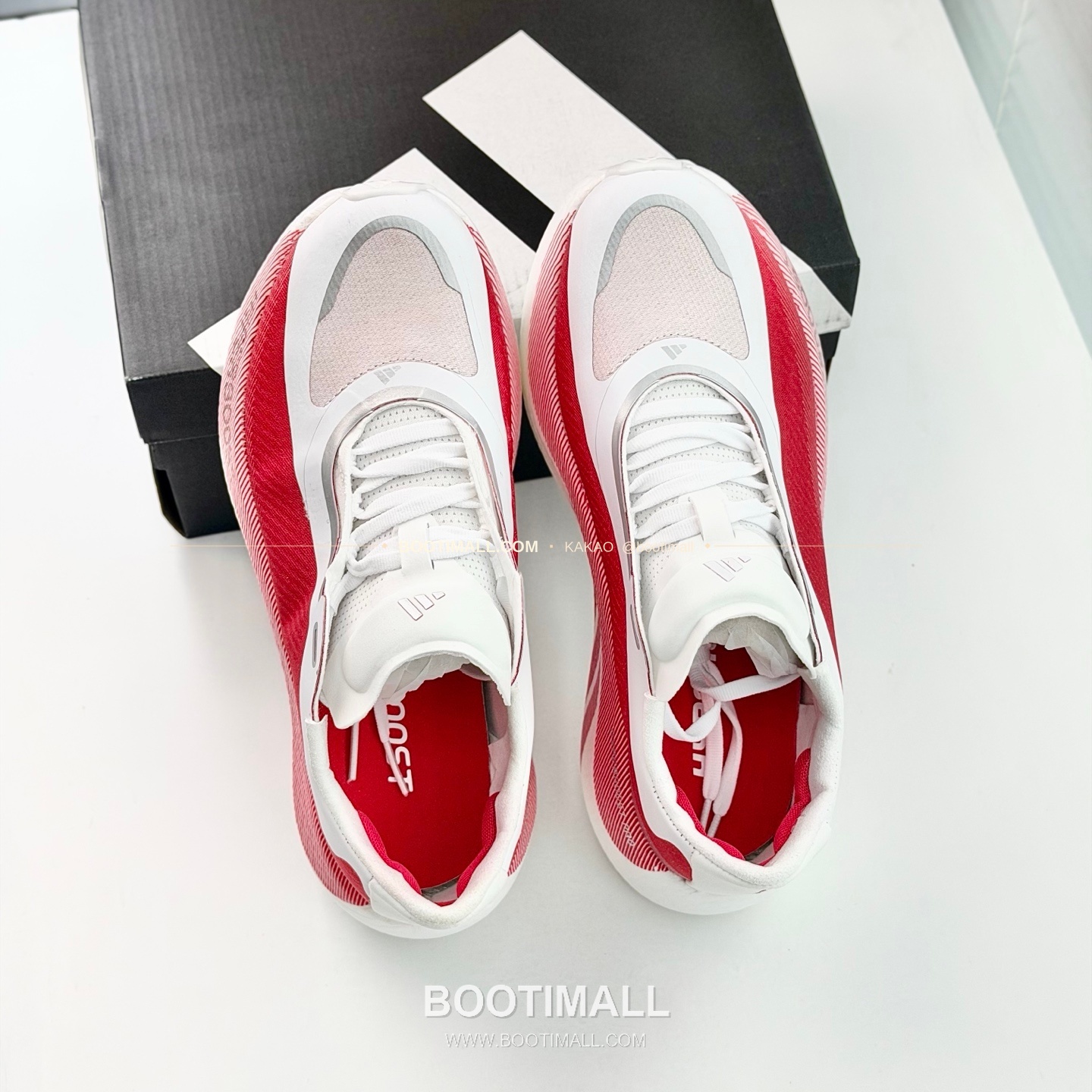 아디다스 2026SS 메쉬 니트 부스트 쿠셔닝 화이트 그린 스니커즈 Adidas 2026 SS Mesh Knit Boost Cushioning White Green Sneakers 5