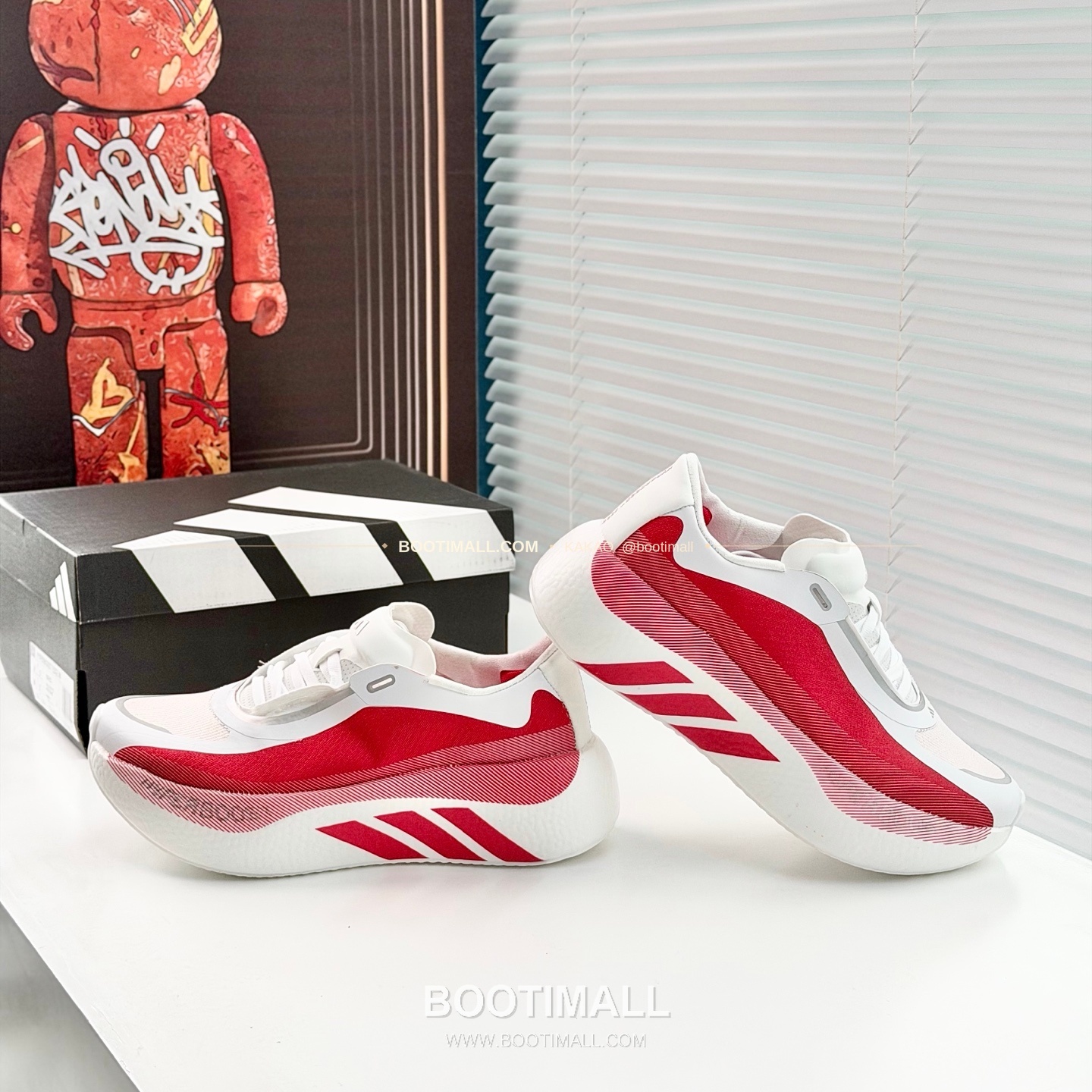 아디다스 2026SS 메쉬 니트 부스트 쿠셔닝 화이트 그린 스니커즈 Adidas 2026 SS Mesh Knit Boost Cushioning White Green Sneakers 6