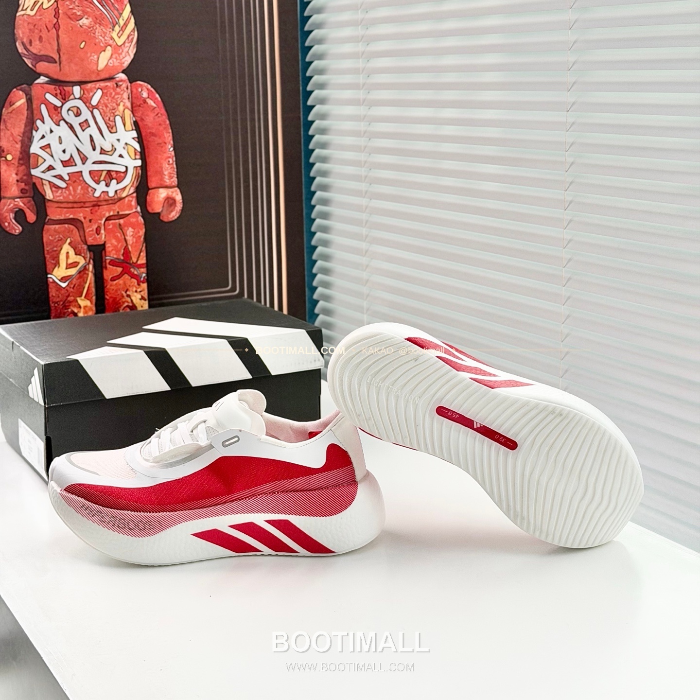 아디다스 2026SS 메쉬 니트 부스트 쿠셔닝 화이트 그린 스니커즈 Adidas 2026 SS Mesh Knit Boost Cushioning White Green Sneakers 8