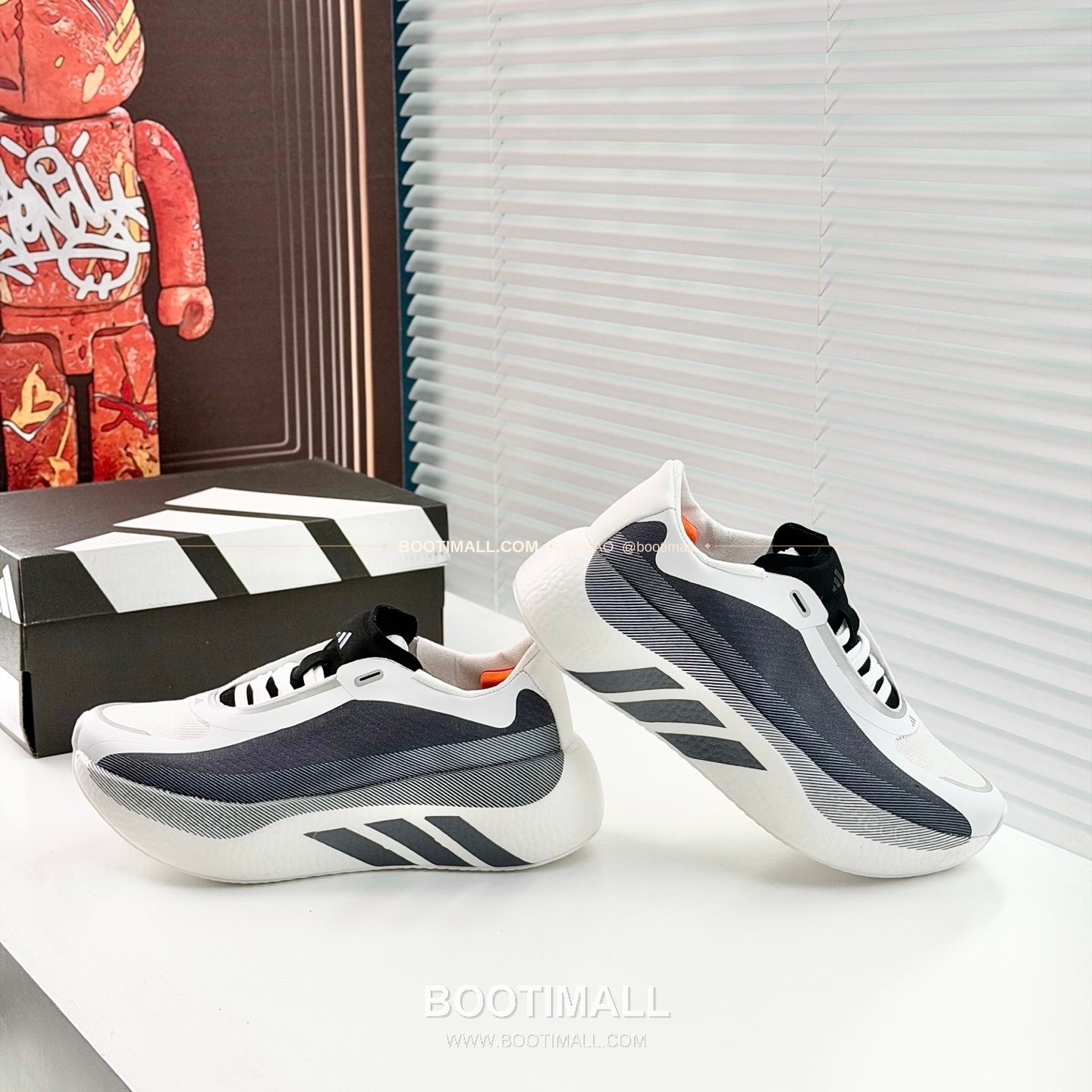 아디다스 2026SS 메쉬 니트 부스트 쿠셔닝 화이트 그린 스니커즈 Adidas 2026 SS Mesh Knit Boost Cushioning White Green Sneakers 6