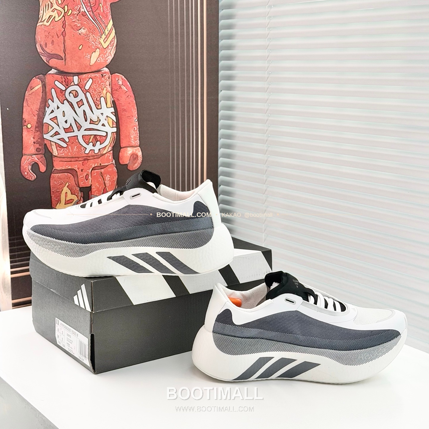 아디다스 2026SS 메쉬 니트 부스트 쿠셔닝 화이트 그린 스니커즈 Adidas 2026 SS Mesh Knit Boost Cushioning White Green Sneakers 7