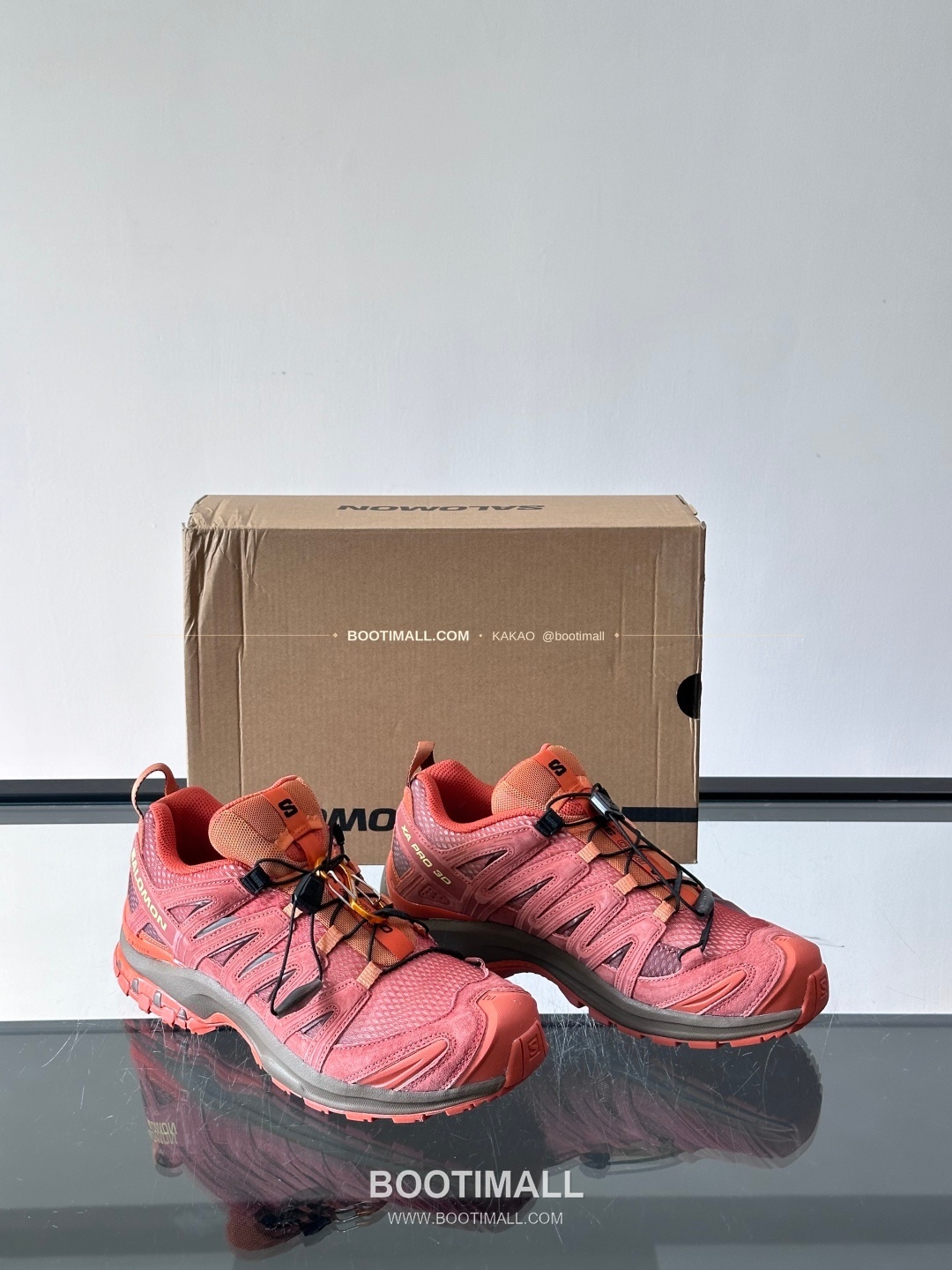 살로몬 2026SS 메쉬 합성가죽 3D샤시 레드 브라운 스니커즈 Salomon 2026 SS Mesh Synthetic Leather 3D Chassis Red Brown Sneakers XA PRO 3D 5