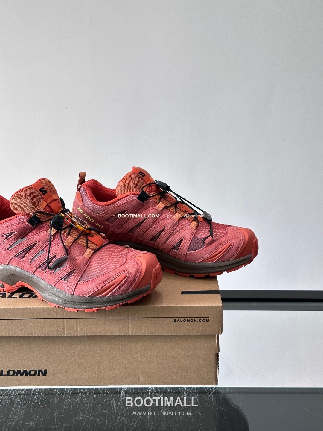 살로몬 2026SS 메쉬 합성가죽 3D샤시 레드 브라운 스니커즈 Salomon 2026 SS Mesh Synthetic Leather 3D Chassis Red Brown Sneakers XA PRO 3D 7