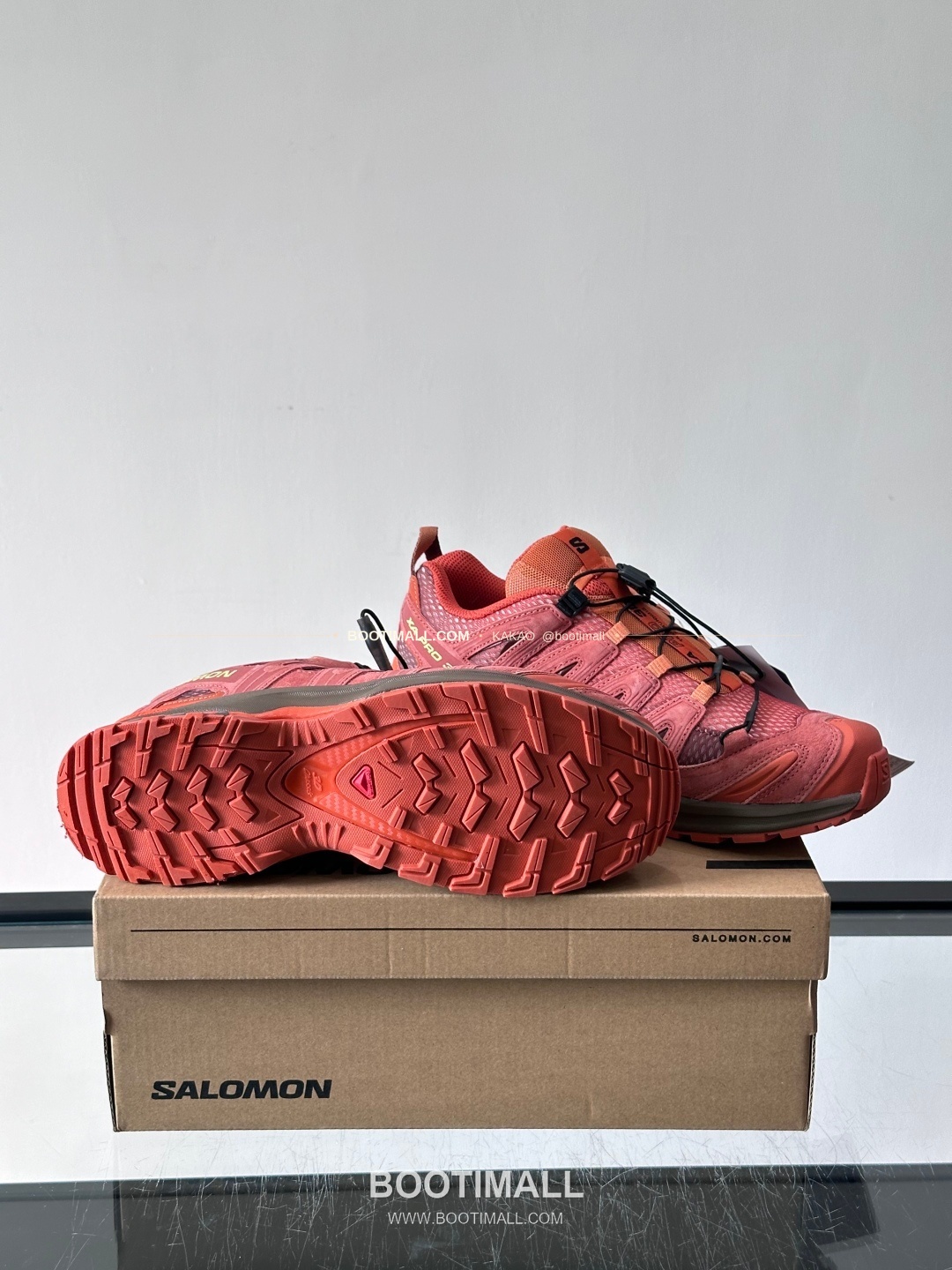 살로몬 2026SS 메쉬 합성가죽 3D샤시 레드 브라운 스니커즈 Salomon 2026 SS Mesh Synthetic Leather 3D Chassis Red Brown Sneakers XA PRO 3D 9