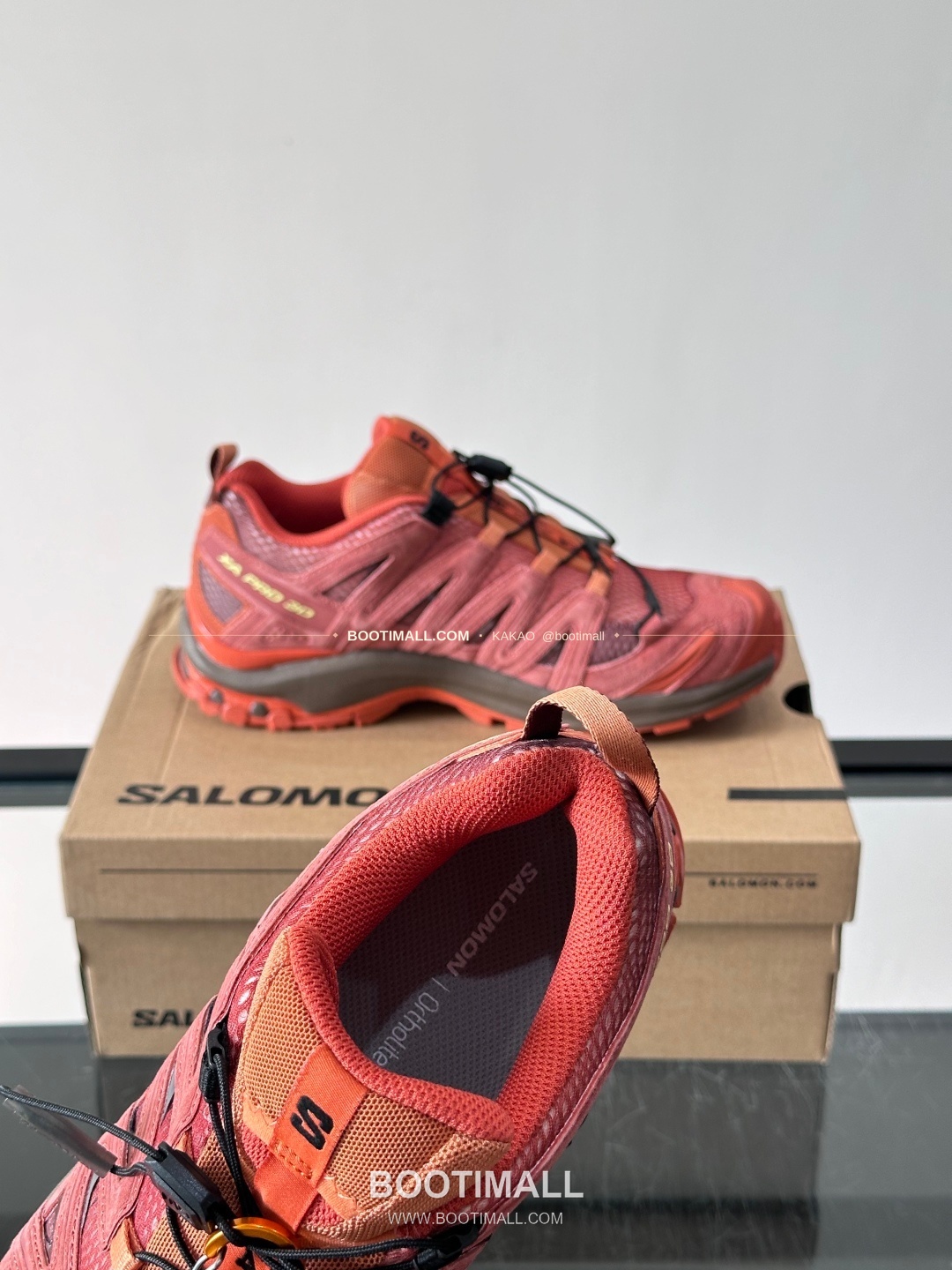 살로몬 2026SS 메쉬 합성가죽 3D샤시 레드 브라운 스니커즈 Salomon 2026 SS Mesh Synthetic Leather 3D Chassis Red Brown Sneakers XA PRO 3D 10
