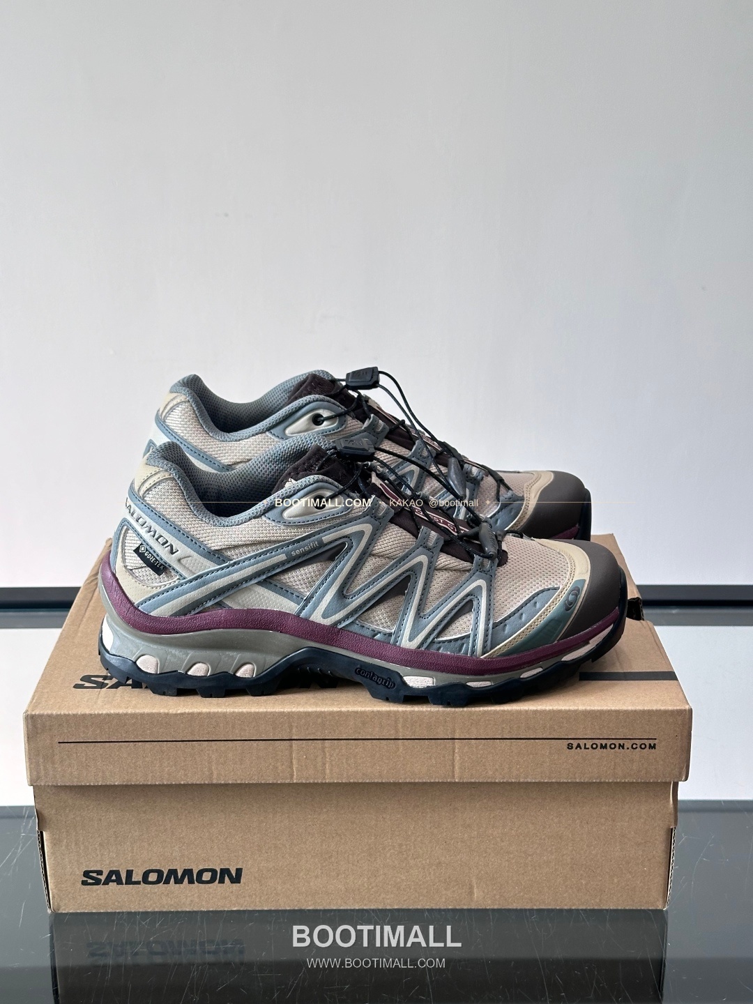 살로몬 2026SS 메쉬 합성가죽 3D샤시 레드 브라운 스니커즈 Salomon 2026 SS Mesh Synthetic Leather 3D Chassis Red Brown Sneakers XA PRO 3D 1