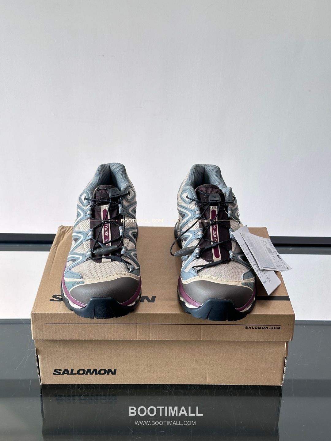 살로몬 2026SS 메쉬 합성가죽 3D샤시 레드 브라운 스니커즈 Salomon 2026 SS Mesh Synthetic Leather 3D Chassis Red Brown Sneakers XA PRO 3D 2