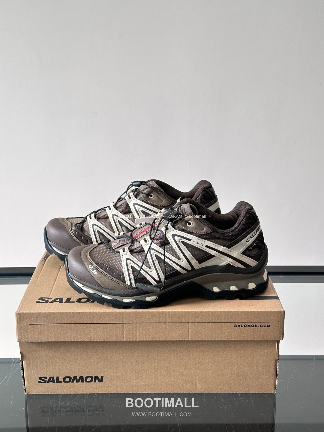 살로몬 2026SS 메쉬 합성가죽 3D샤시 레드 브라운 스니커즈 Salomon 2026 SS Mesh Synthetic Leather 3D Chassis Red Brown Sneakers XA PRO 3D 3