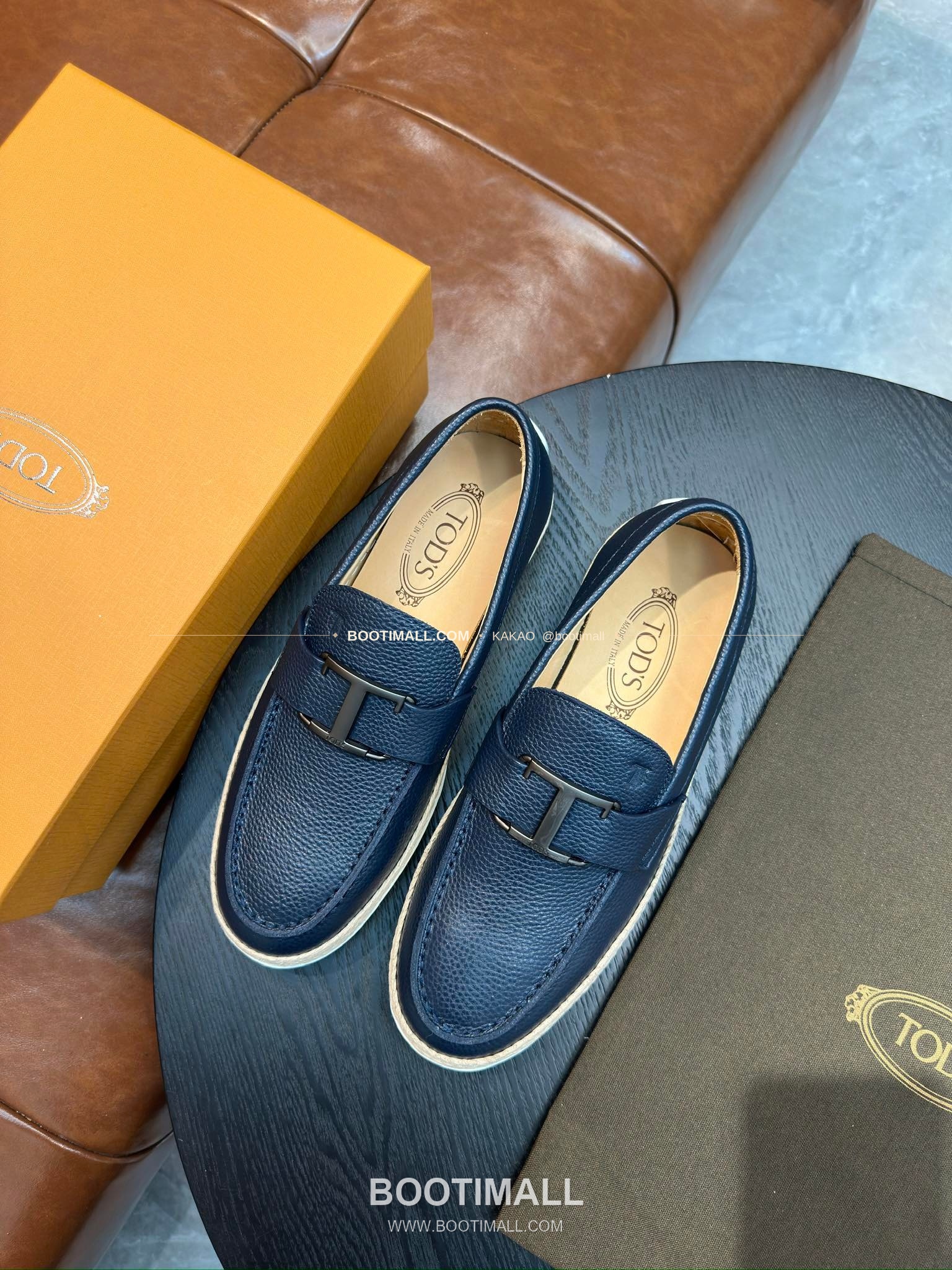 토즈 2026SS 스웨이드 로고 프린트 라피아 트림 브라운 로퍼 Tod's 2026 SS Suede Logo Print Raffia Trim Brown Loafers 8