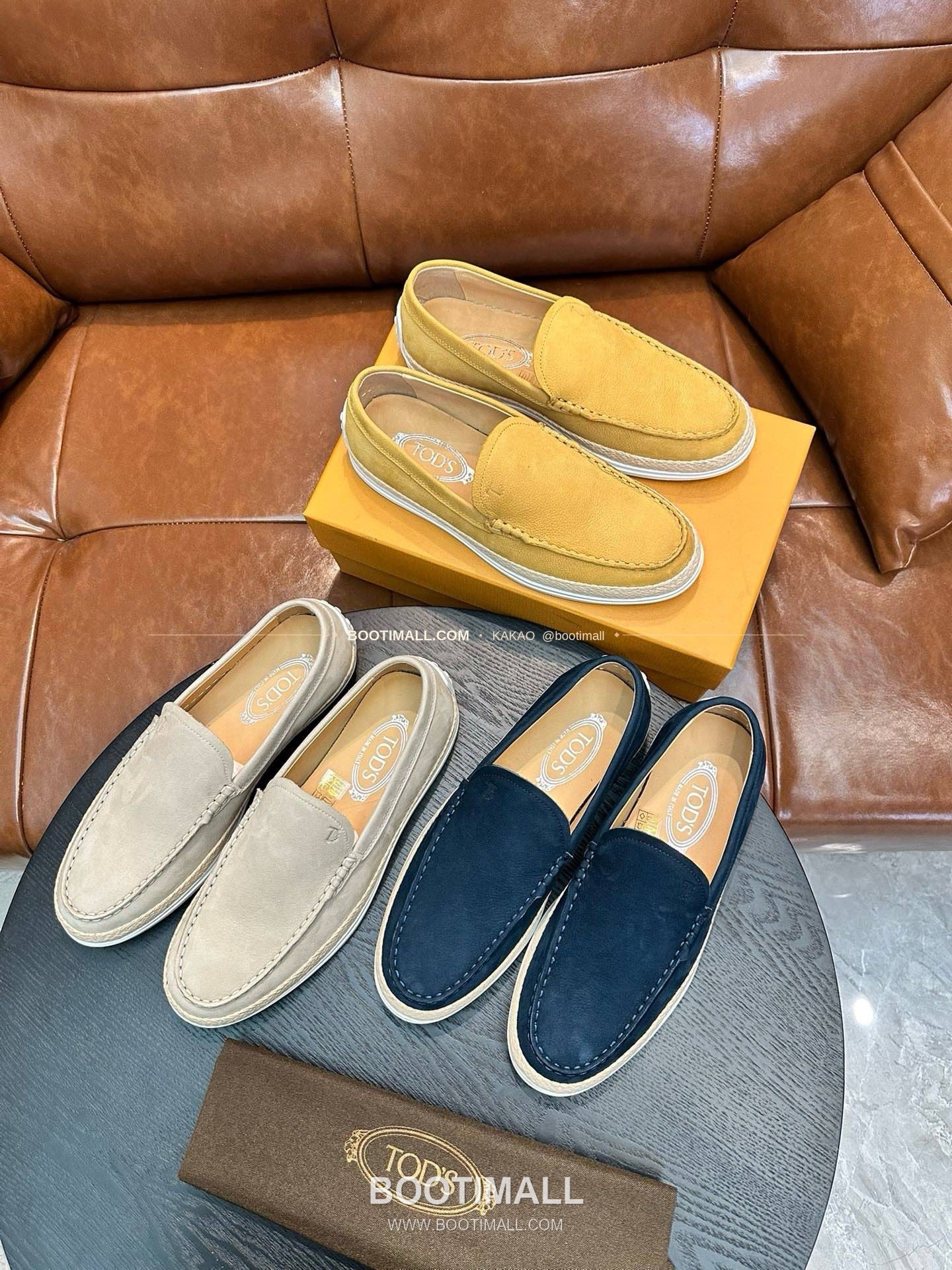 토즈 2026SS 스웨이드 로고 프린트 라피아 트림 브라운 로퍼 Tod's 2026 SS Suede Logo Print Raffia Trim Brown Loafers 10