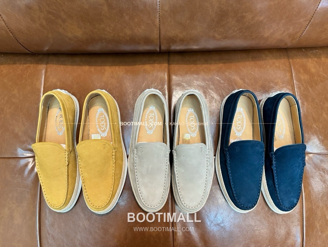 토즈 2026SS 스웨이드 로고 프린트 라피아 트림 브라운 로퍼 Tod's 2026 SS Suede Logo Print Raffia Trim Brown Loafers 10