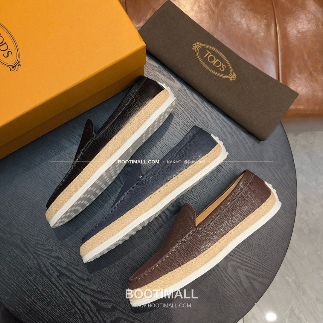 토즈 2026SS 스웨이드 로고 프린트 라피아 트림 브라운 로퍼 Tod's 2026 SS Suede Logo Print Raffia Trim Brown Loafers 10