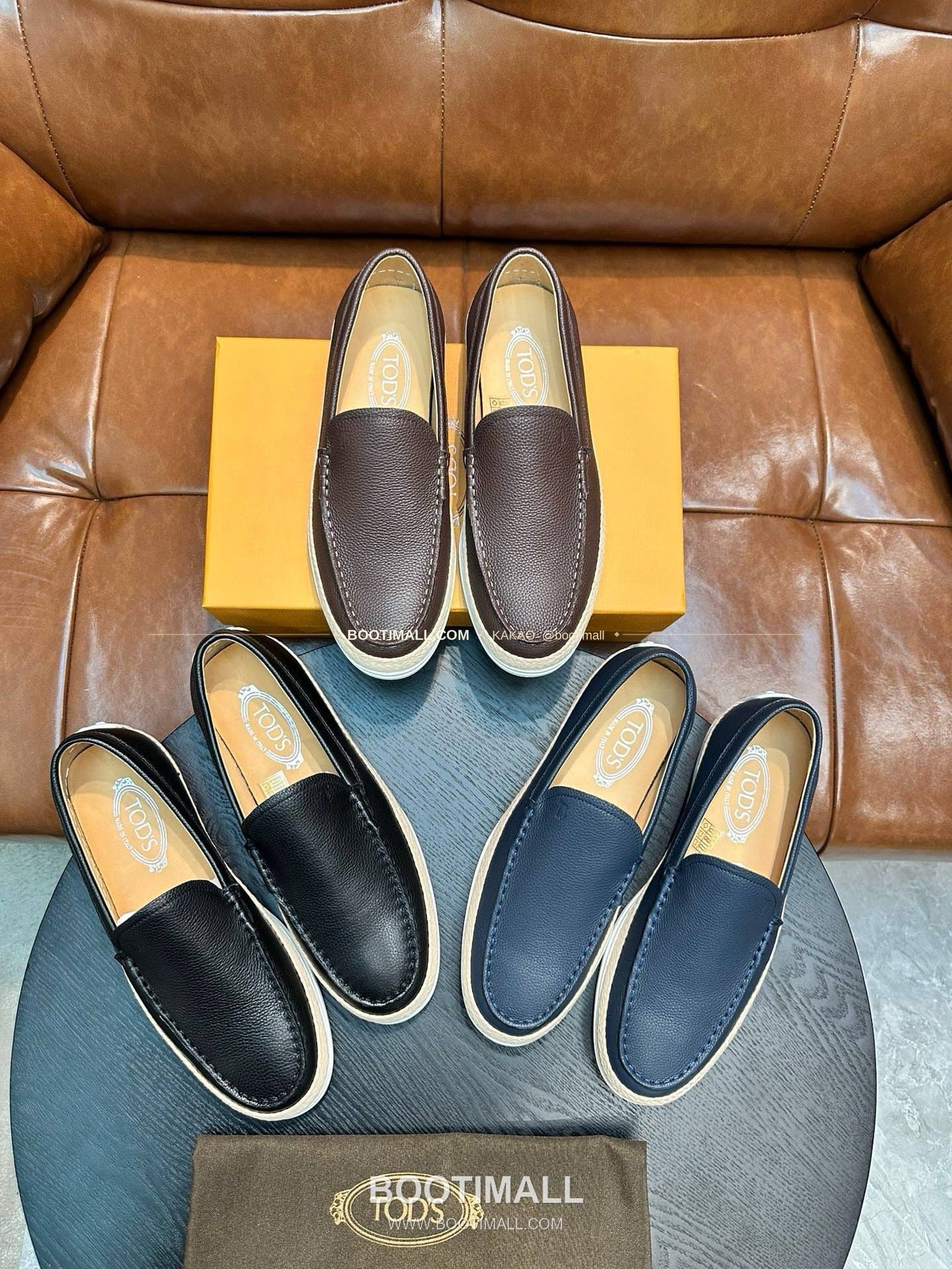 토즈 2026SS 스웨이드 로고 프린트 라피아 트림 브라운 로퍼 Tod's 2026 SS Suede Logo Print Raffia Trim Brown Loafers 10