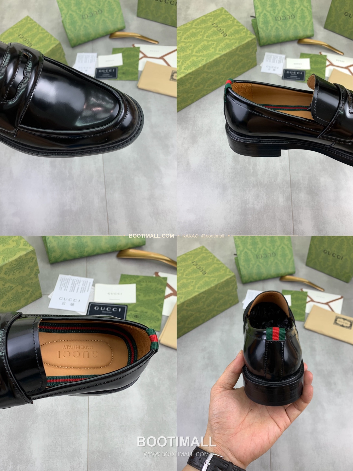 구찌 2026SS 송아지가죽 슬립온 클래식 블랙 로퍼 Gucci 2026 SS Calfskin Slip On Classic Black Loafers 9