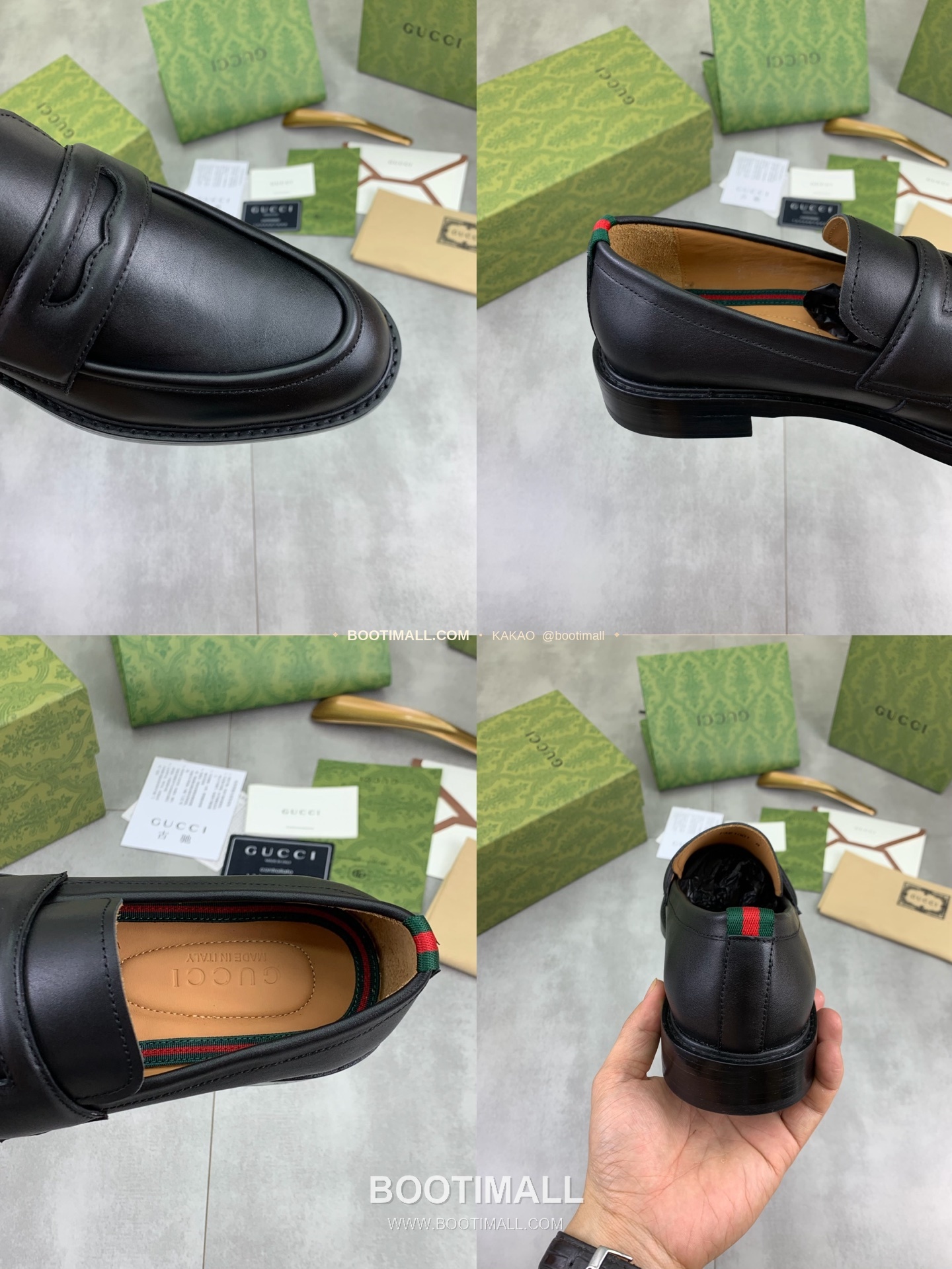 구찌 2026SS 송아지가죽 슬립온 클래식 블랙 로퍼 Gucci 2026 SS Calfskin Slip On Classic Black Loafers 9