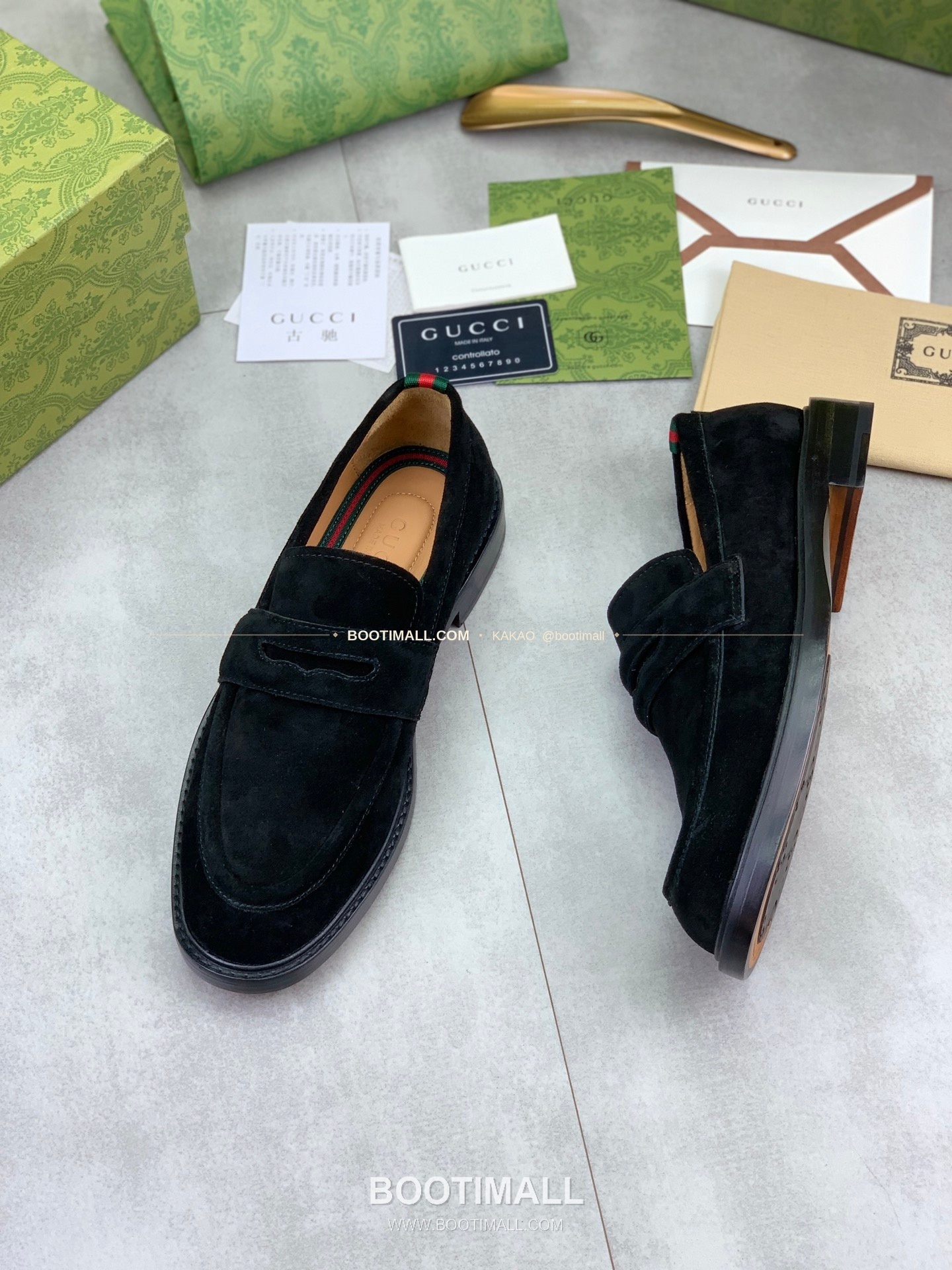 구찌 2026SS 송아지가죽 슬립온 클래식 블랙 로퍼 Gucci 2026 SS Calfskin Slip On Classic Black Loafers 5