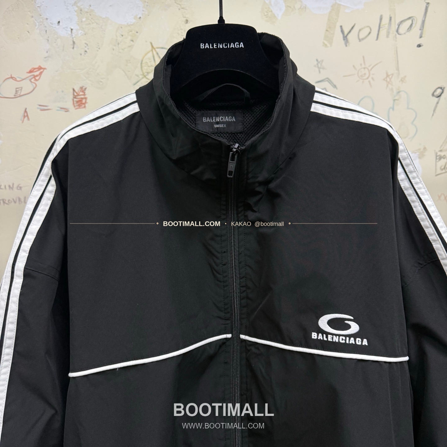 발렌시아가 2025FW 더블링 자수 오버핏 후드 롱 윈드브레이커 Balenciaga 2025 FW Double Ring Embroidery Oversized Hooded Long Windbreaker 6