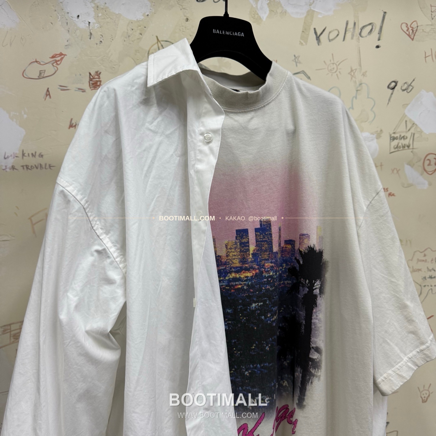 발렌시아가 2025FW LA레이어드 워싱 루즈핏 셔츠 Balenciaga 2025 FW LA Layered Washed Loose Fit Shirt 10