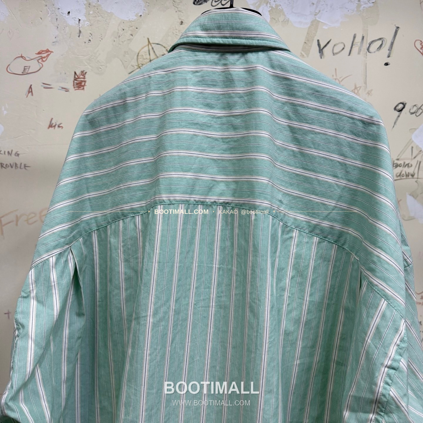 발렌시아가 2025FW 스트라이프 자카드 워싱 루즈핏 언밸런스 셔츠 Balenciaga 2025 FW Stripe Jacquard Washed Loose Fit Asymmetric Shirt 6