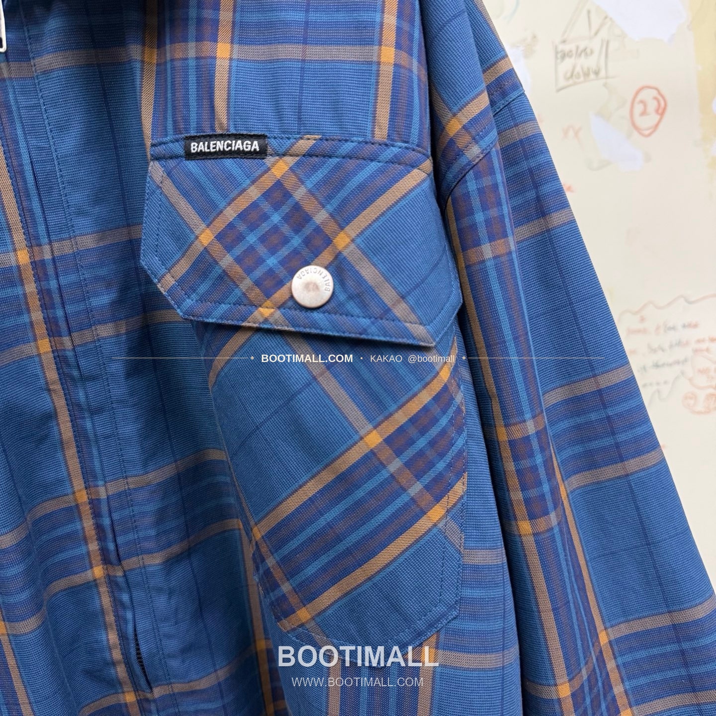 발렌시아가 2025FW 체크 더블레이어 루즈핏 지퍼 셔츠재킷 Balenciaga 2025 FW Check Double Layer Loose Fit Zip Shirt Jacket 7