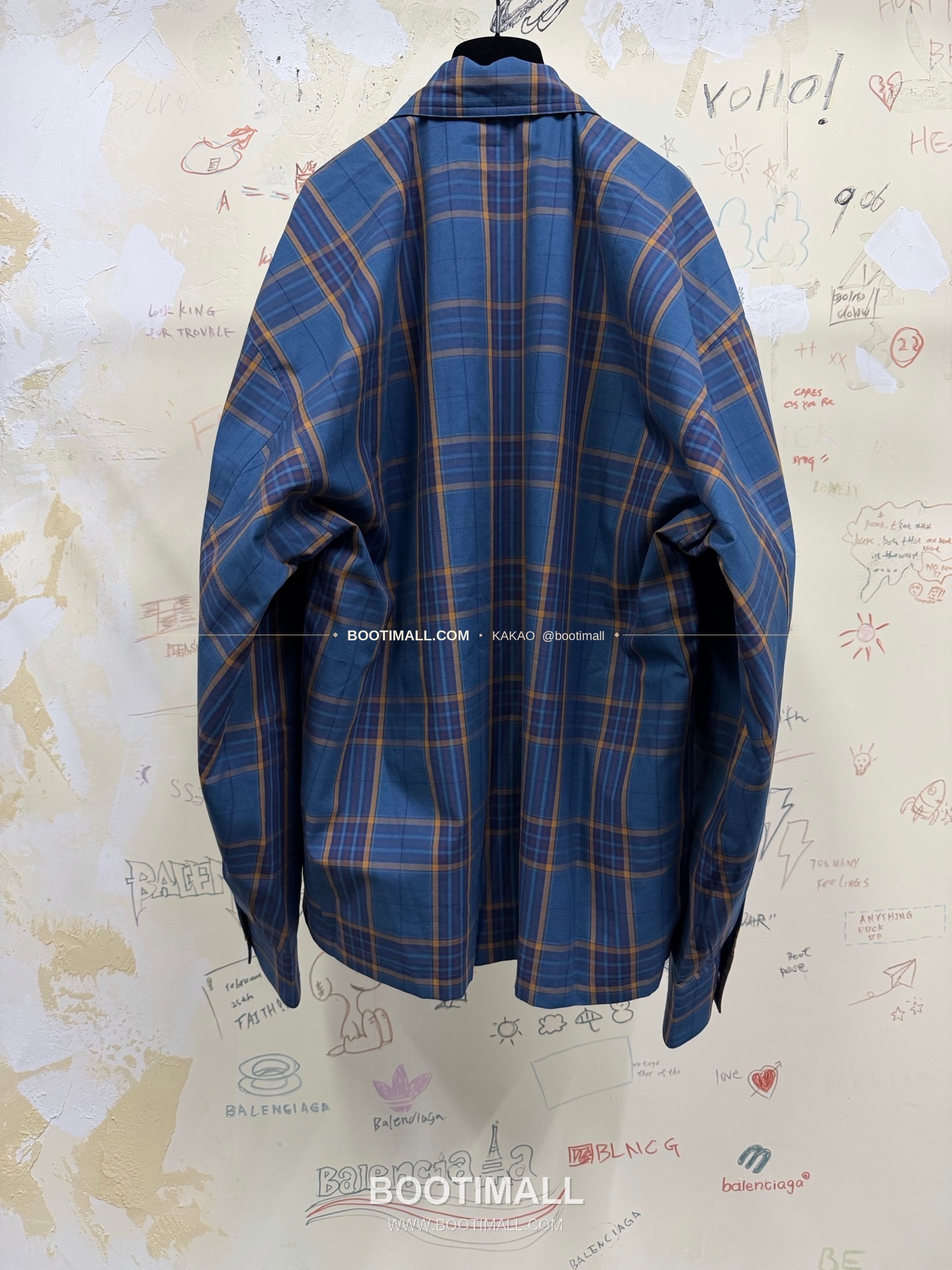 발렌시아가 2025FW 체크 더블레이어 루즈핏 지퍼 셔츠재킷 Balenciaga 2025 FW Check Double Layer Loose Fit Zip Shirt Jacket 12