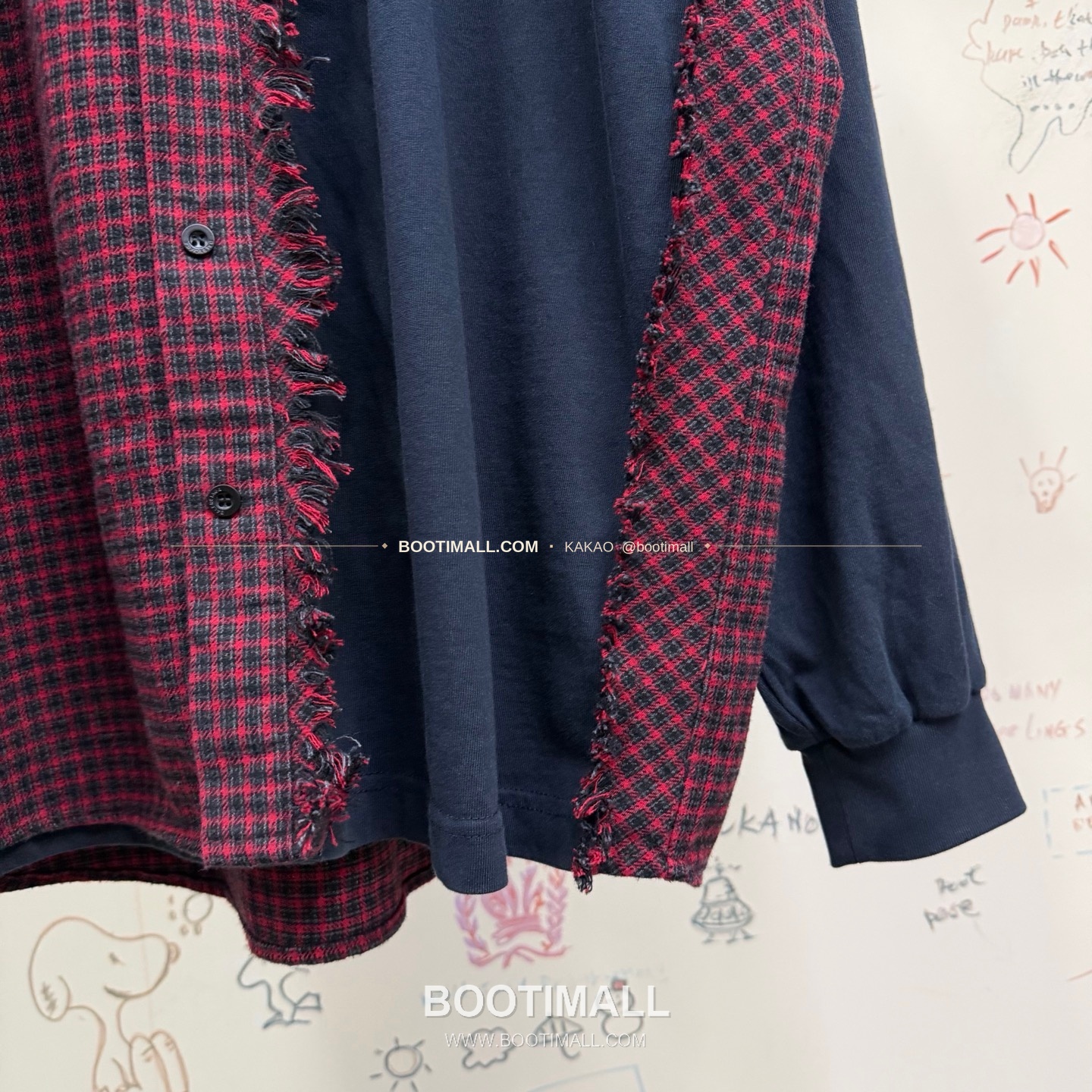 발렌시아가 2025FW 체크패치워크 레이어드 루즈핏 울셔츠 Balenciaga 2025 FW Check Patchwork Layered Loose Fit Wool Shirt 9