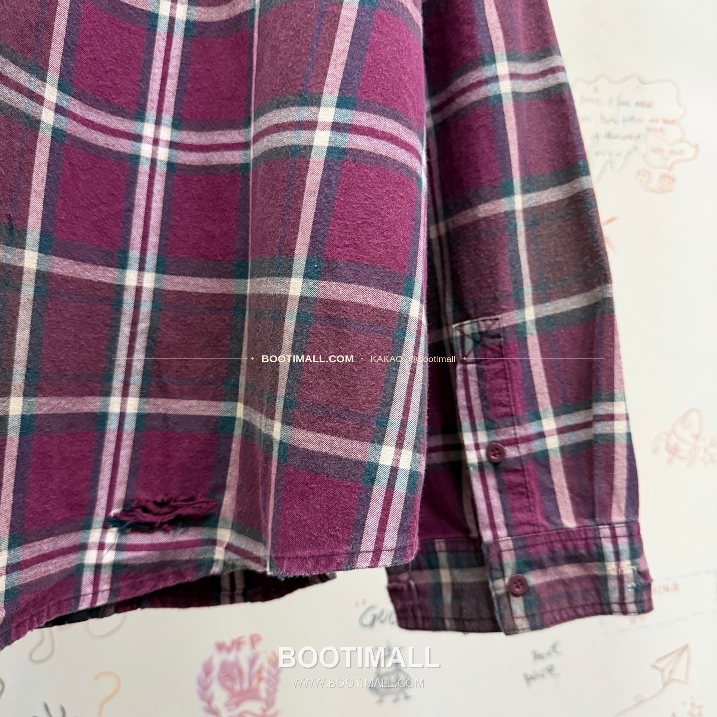 발렌시아가 2025FW 레드체크 워싱 루즈핏 스탠드카라 지퍼 셔츠재킷 Balenciaga 2025 FW Red Check Washed Loose Fit Stand Collar Zip Shirt Jacket 9