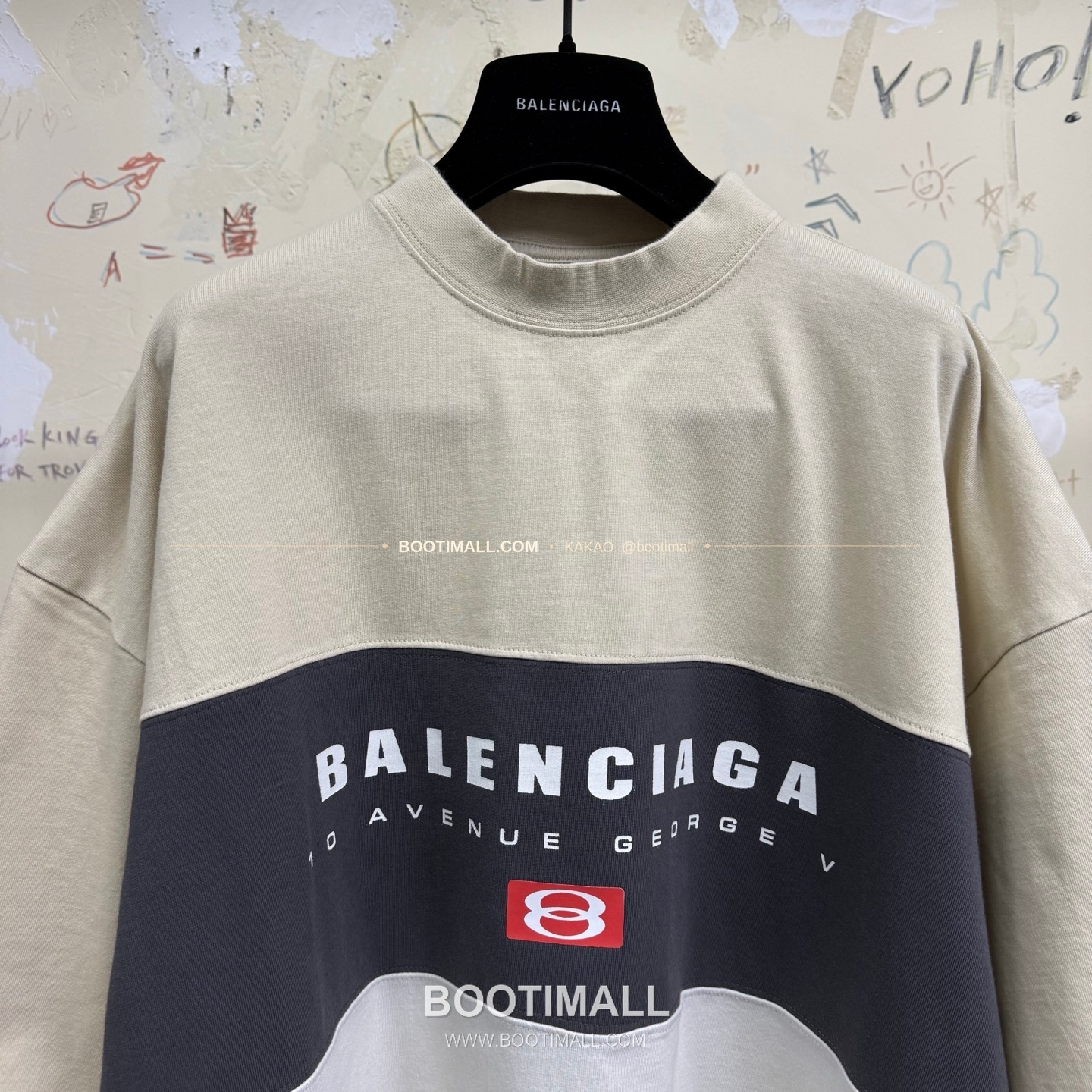 발렌시아가 2025SS 더블링 트리컬러 루즈핏 반팔 티셔츠 Balenciaga 2025 SS Double Ring Tricolor Loose Fit Short Sleeve T-Shirt 4