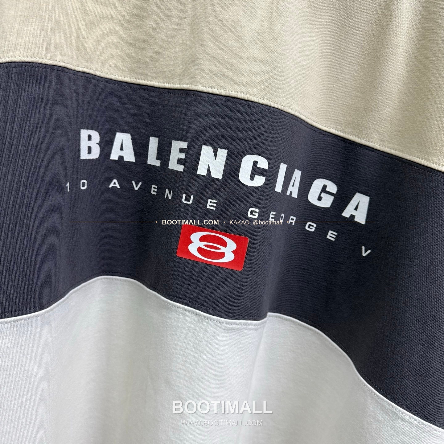 발렌시아가 2025SS 더블링 트리컬러 루즈핏 반팔 티셔츠 Balenciaga 2025 SS Double Ring Tricolor Loose Fit Short Sleeve T-Shirt 5