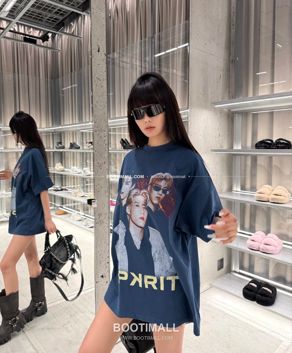발렌시아가 2025SS 앰배서더 포트레이트 프린트 워싱 루즈핏 반팔 티셔츠 Balenciaga 2025 SS Ambassador Portrait Print Washed Loose Fit Short Sleeve T-Shirt 8