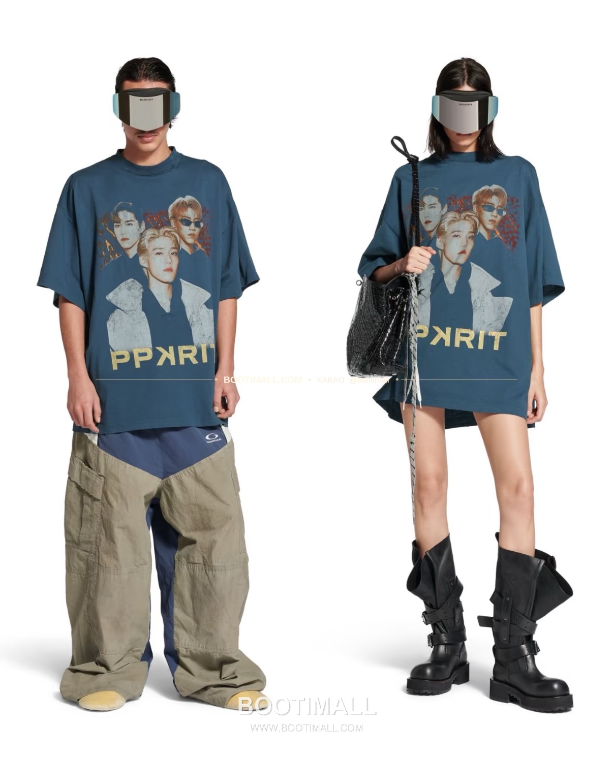 발렌시아가 2025SS 앰배서더 포트레이트 프린트 워싱 루즈핏 반팔 티셔츠 Balenciaga 2025 SS Ambassador Portrait Print Washed Loose Fit Short Sleeve T-Shirt 10