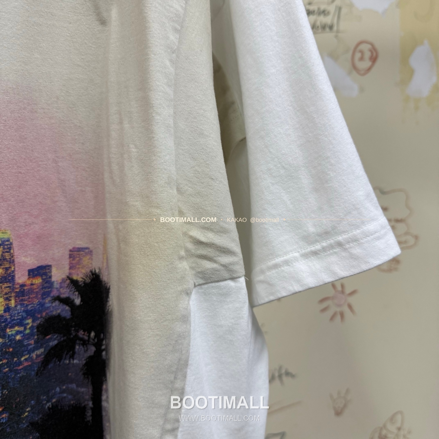 발렌시아가 2025SS LA프린트 레이어드 워싱 루즈핏 반팔 티셔츠 Balenciaga 2025 SS LA Print Layered Washed Loose Fit Short Sleeve T-Shirt 10