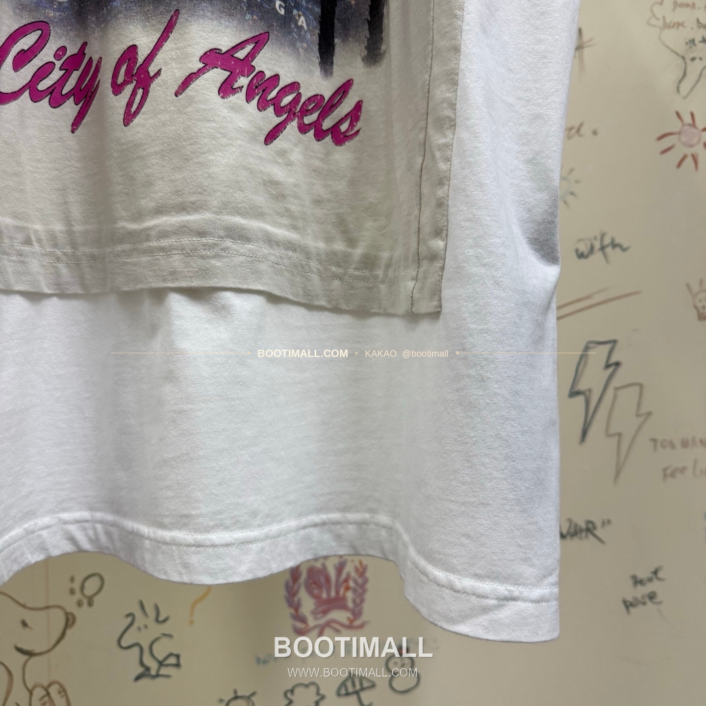 발렌시아가 2025SS LA프린트 레이어드 워싱 루즈핏 반팔 티셔츠 Balenciaga 2025 SS LA Print Layered Washed Loose Fit Short Sleeve T-Shirt 11