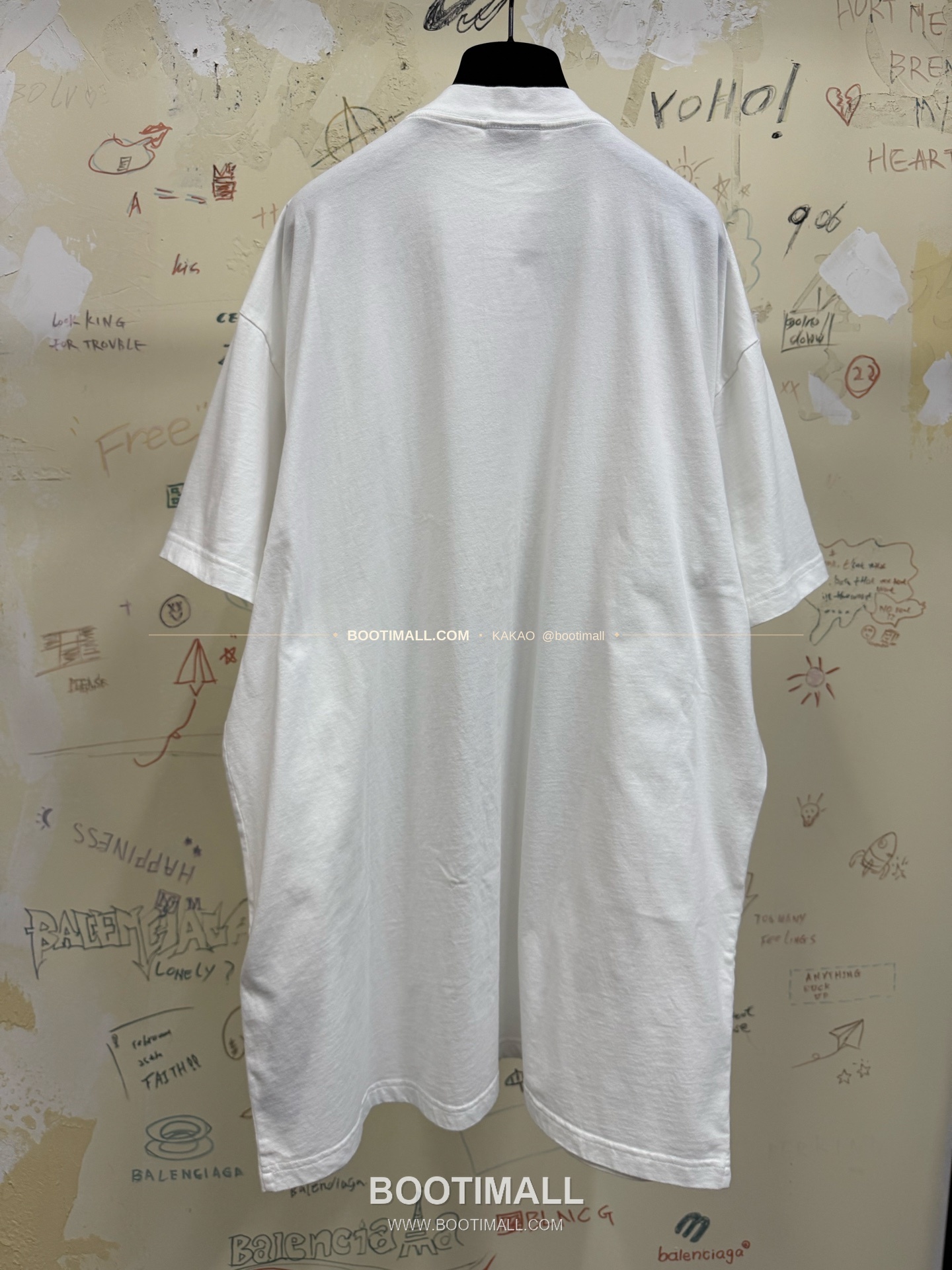 발렌시아가 2025SS LA프린트 레이어드 워싱 루즈핏 반팔 티셔츠 Balenciaga 2025 SS LA Print Layered Washed Loose Fit Short Sleeve T-Shirt 13