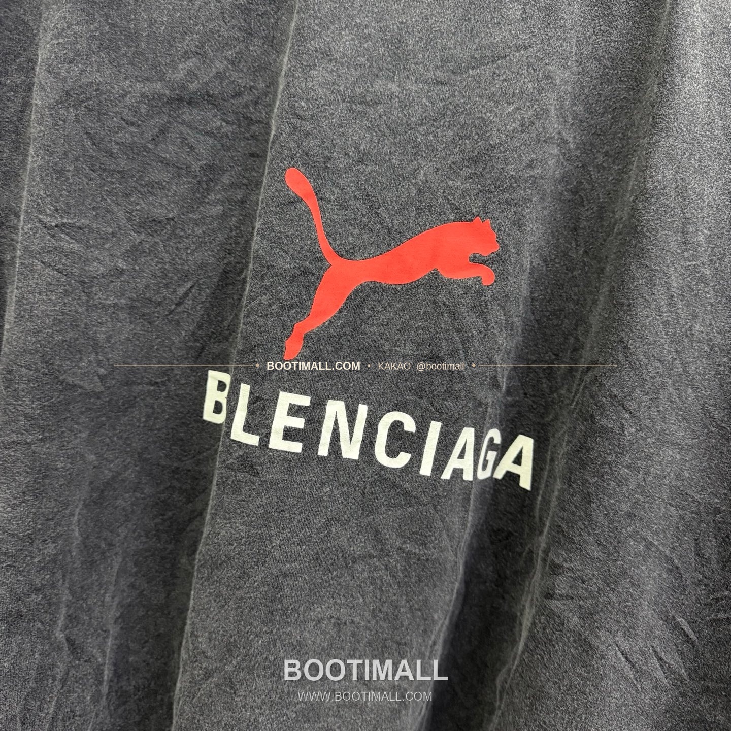 발렌시아가 2025SS 푸마 콜라보 로고프린트 워싱 루즈핏 반팔 티셔츠 Balenciaga 2025 SS Puma Collaboration Logo Print Washed Loose Fit Short Sleeve T-Shirt 11