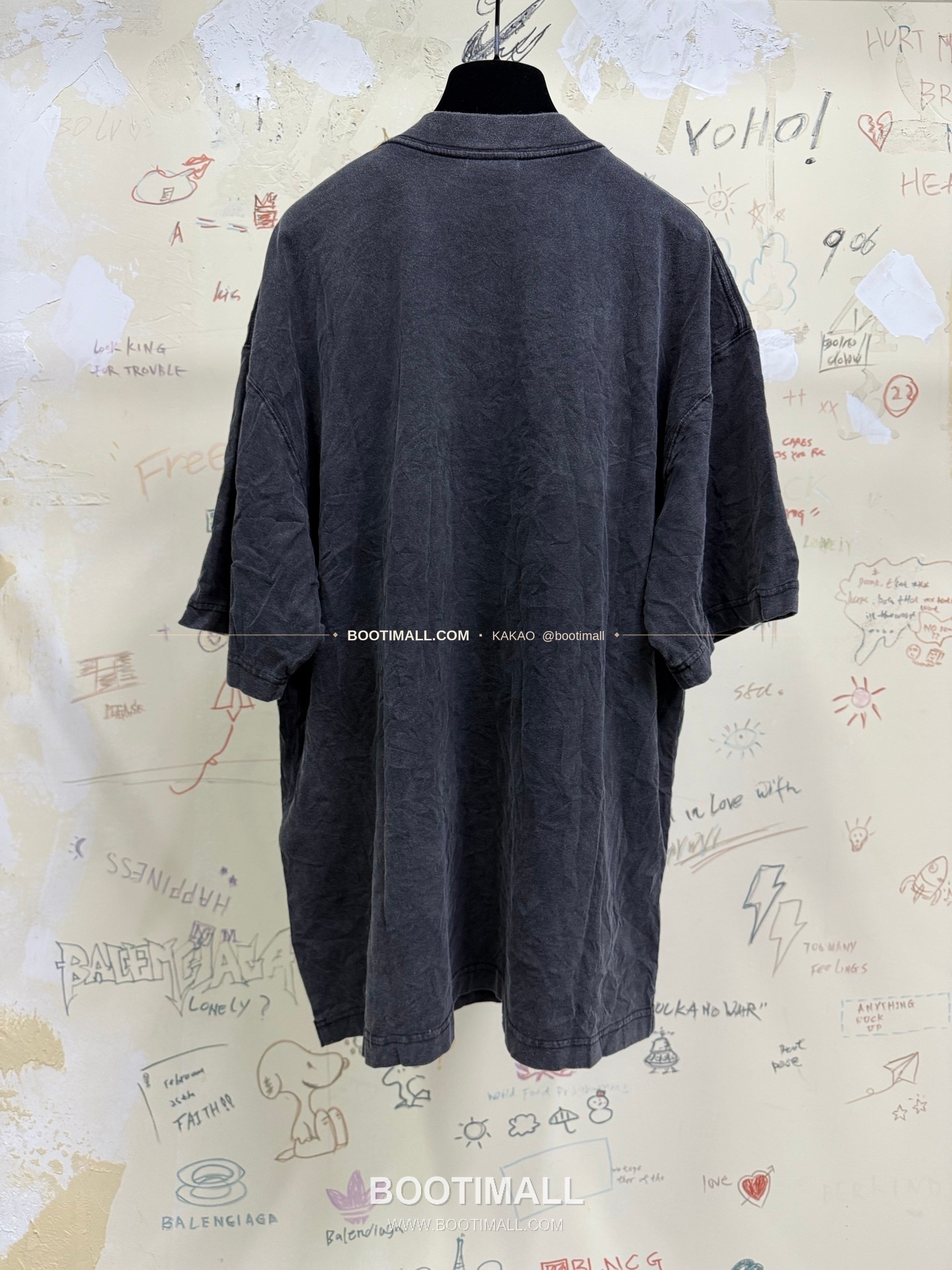 발렌시아가 2025SS 푸마 콜라보 로고프린트 워싱 루즈핏 반팔 티셔츠 Balenciaga 2025 SS Puma Collaboration Logo Print Washed Loose Fit Short Sleeve T-Shirt 14