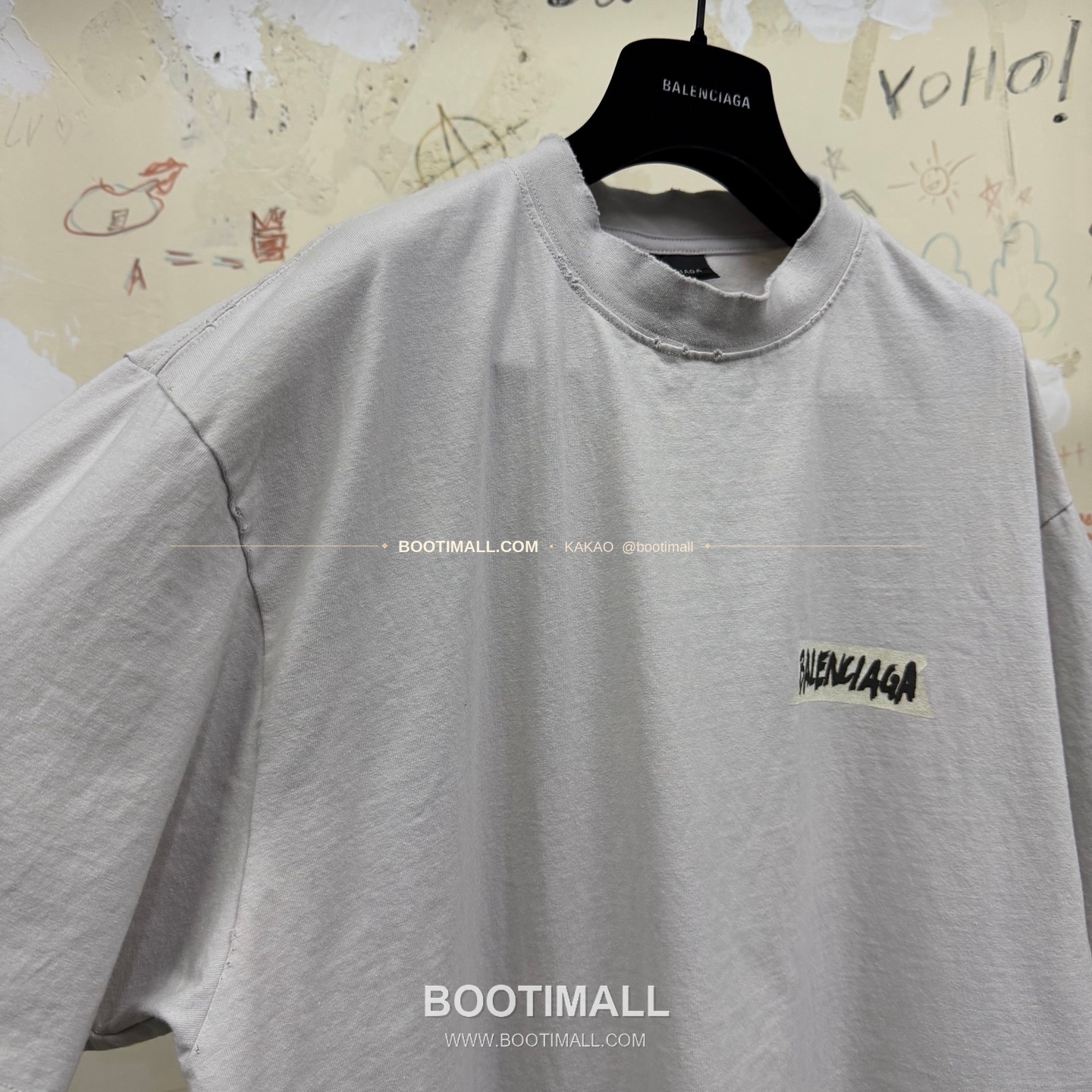 발렌시아가 2026SS 레터로고 프린트 워싱 루즈핏 코튼 반팔 티셔츠 Balenciaga 2026 SS Letter Logo Print Washed Loose Fit Cotton Short Sleeve T-Shirt 7