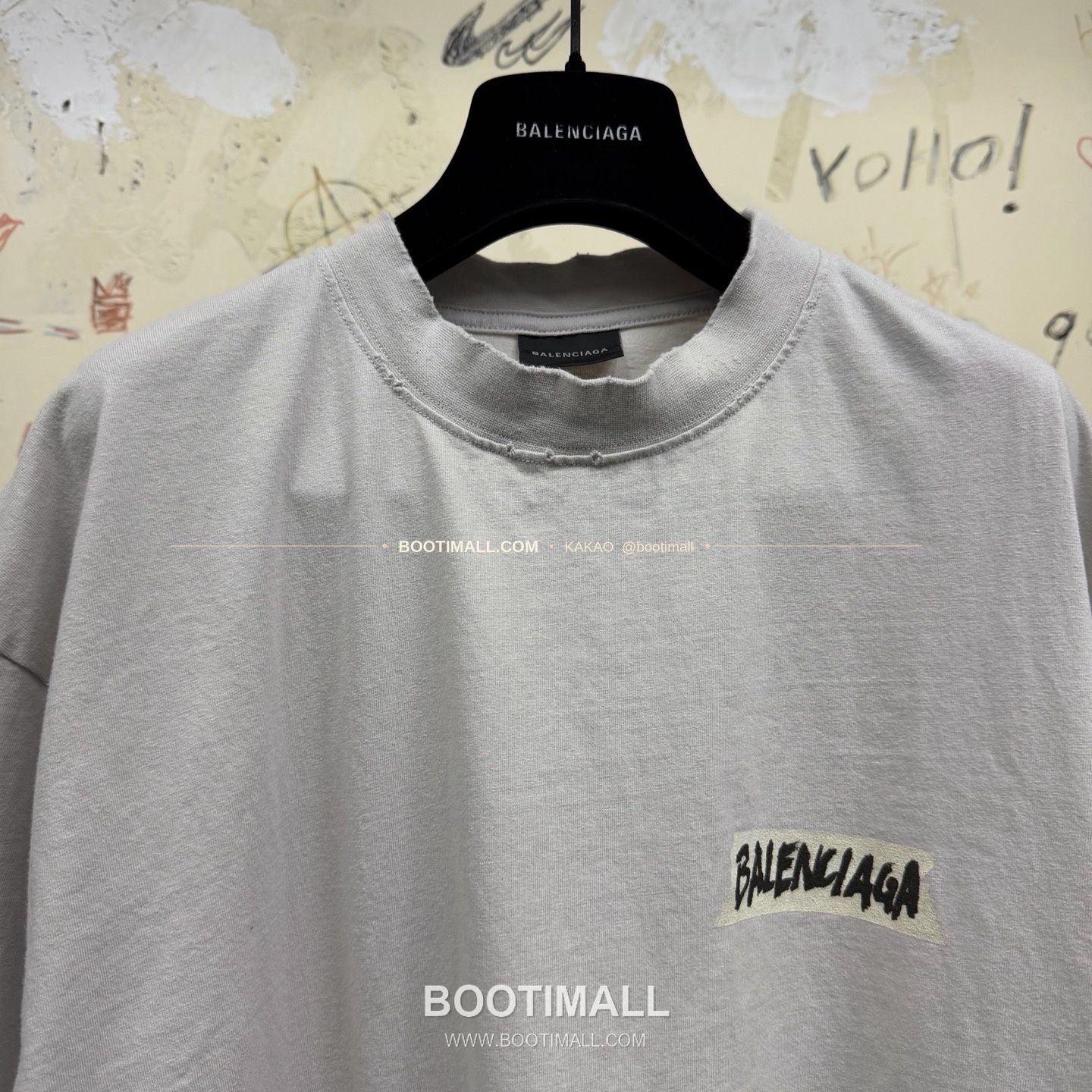 발렌시아가 2026SS 레터로고 프린트 워싱 루즈핏 코튼 반팔 티셔츠 Balenciaga 2026 SS Letter Logo Print Washed Loose Fit Cotton Short Sleeve T-Shirt 8