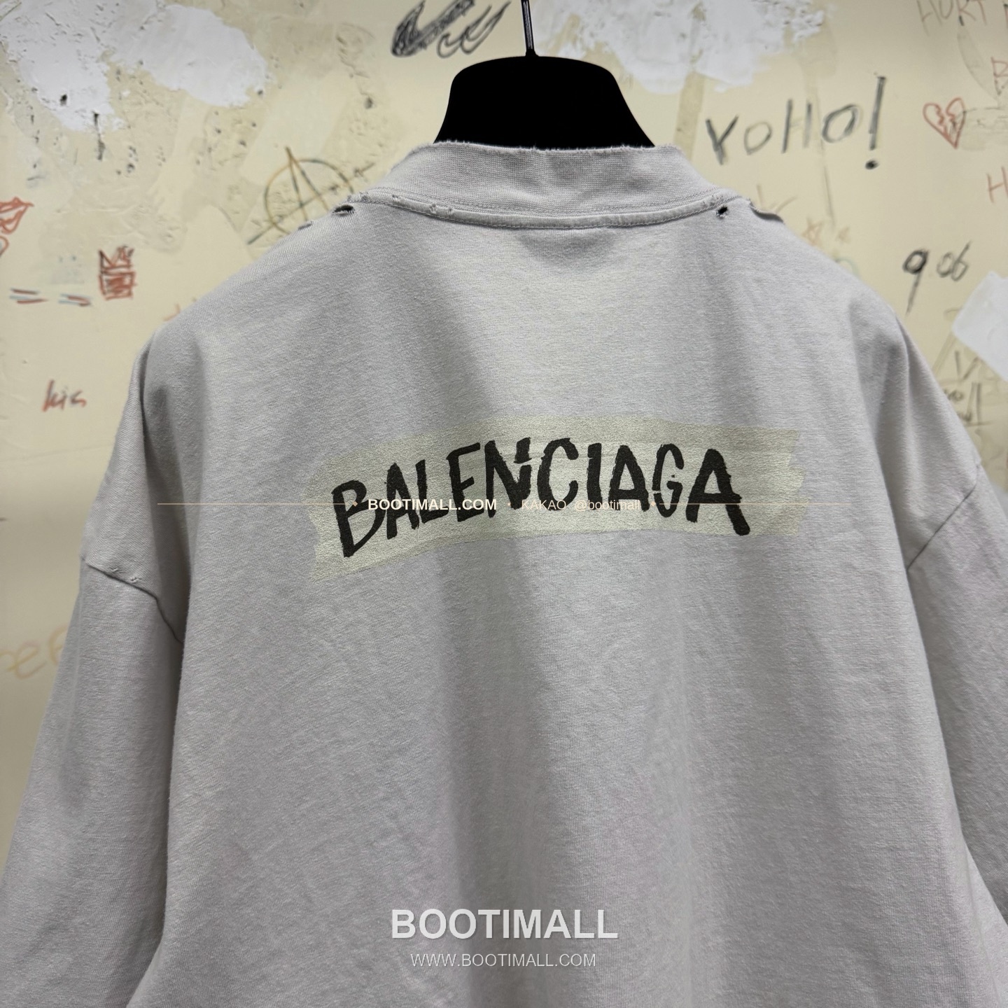발렌시아가 2026SS 레터로고 프린트 워싱 루즈핏 코튼 반팔 티셔츠 Balenciaga 2026 SS Letter Logo Print Washed Loose Fit Cotton Short Sleeve T-Shirt 12