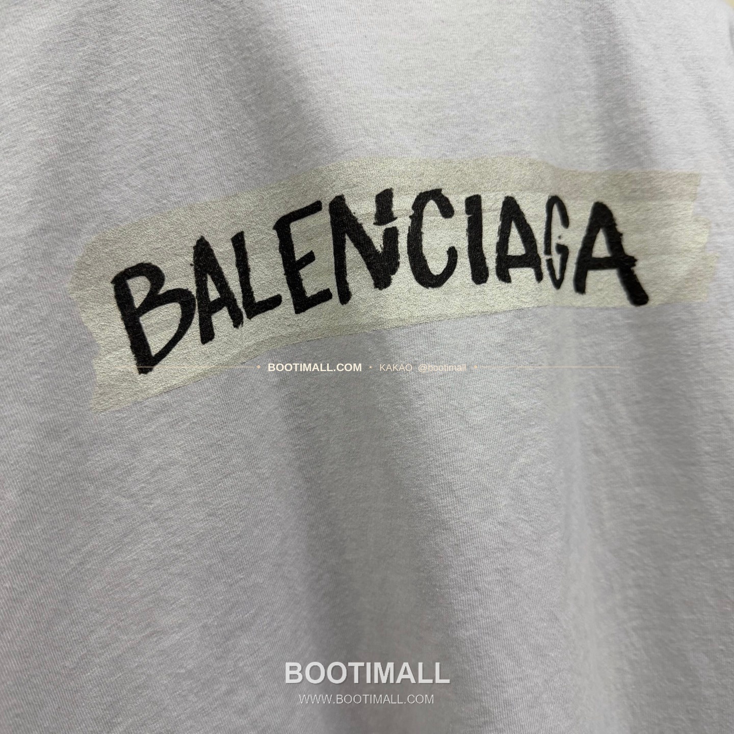 발렌시아가 2026SS 레터로고 프린트 워싱 루즈핏 코튼 반팔 티셔츠 Balenciaga 2026 SS Letter Logo Print Washed Loose Fit Cotton Short Sleeve T-Shirt 14